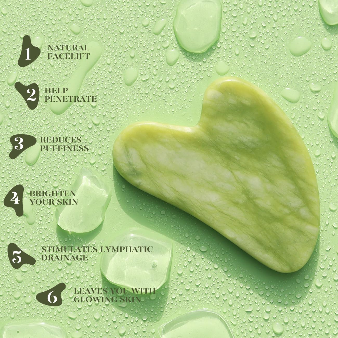 BAIMEI Jade Roller & Gua Sha Set
