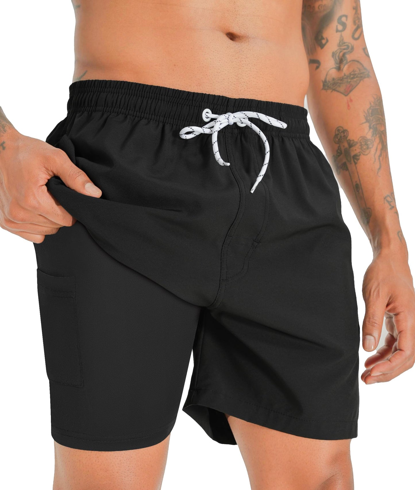 APTRO Men’s 2-in-1 Swim Shorts – Quick-Dry Board Shorts