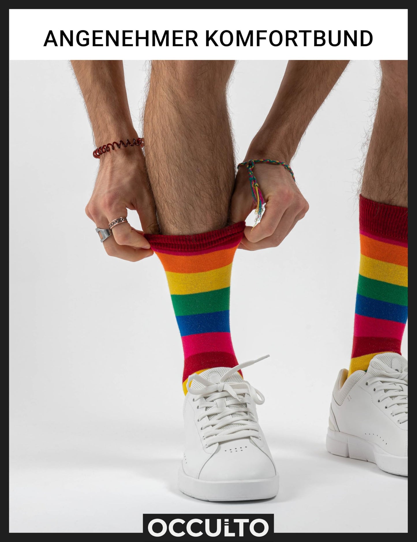 Colorful Men's Socks (6 Pairs) in Cotton