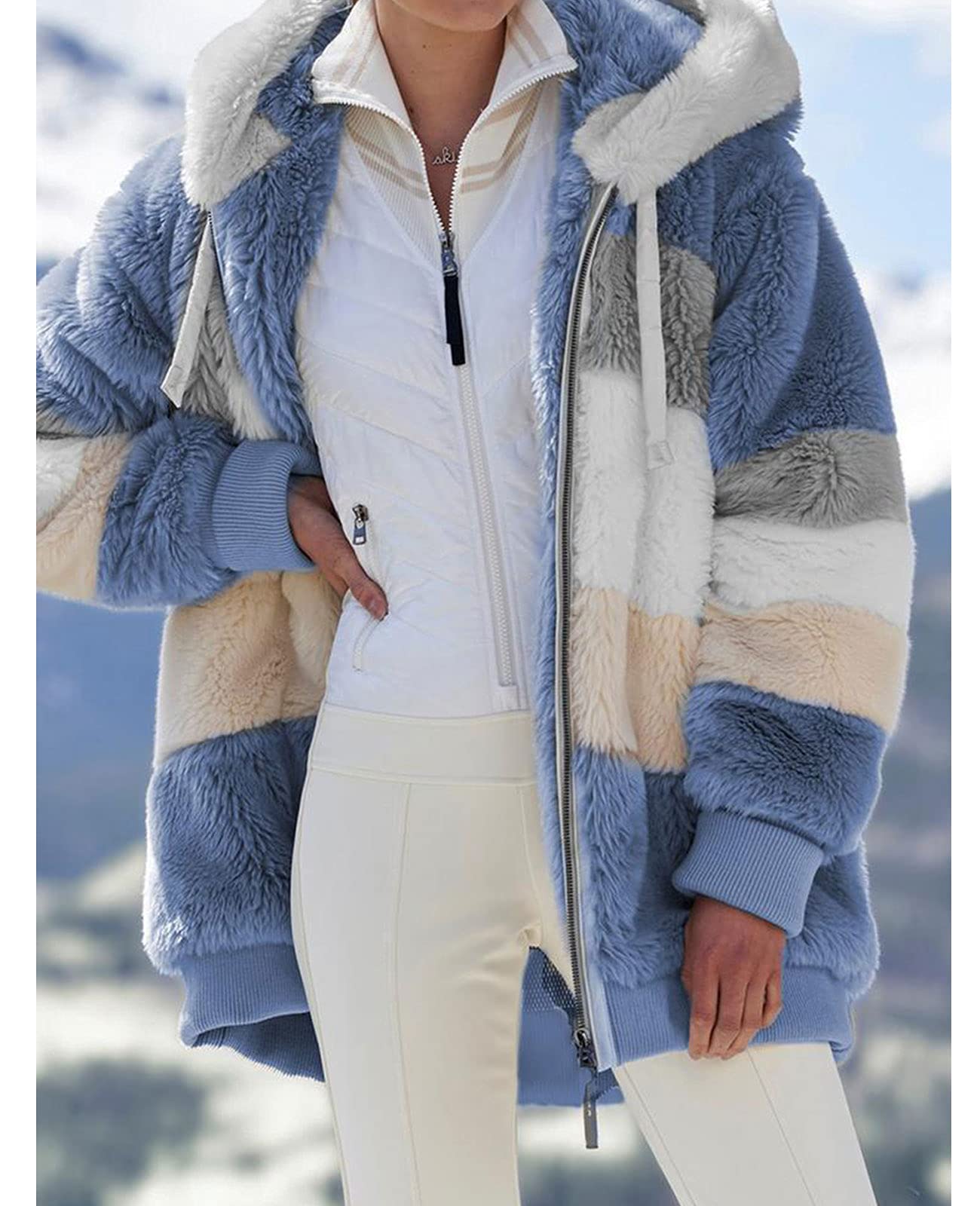 Women’s Plush Fleece Hooded Jacket