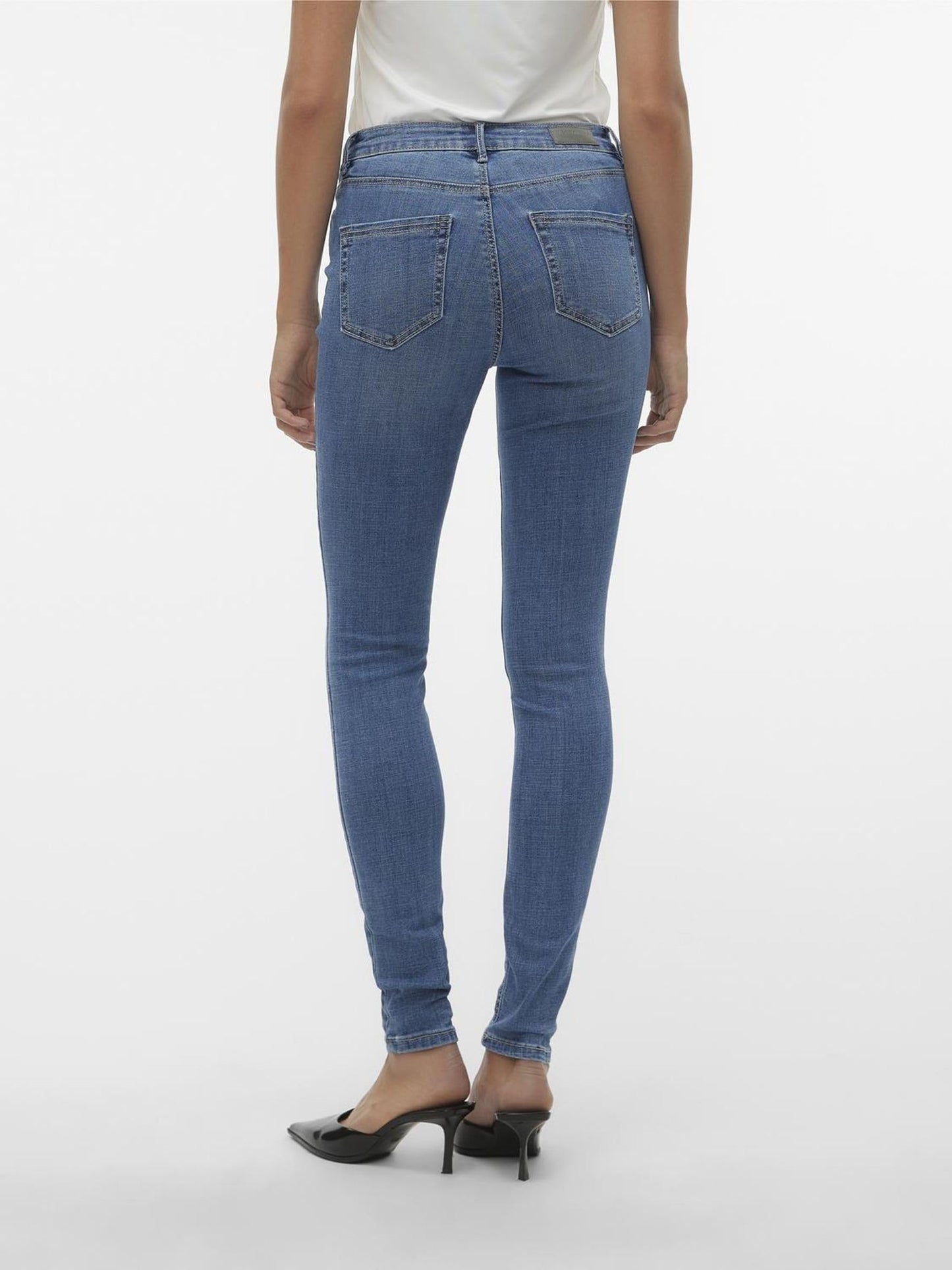 VERO MODA Women’s Mid-Rise Skinny Fit Jeans