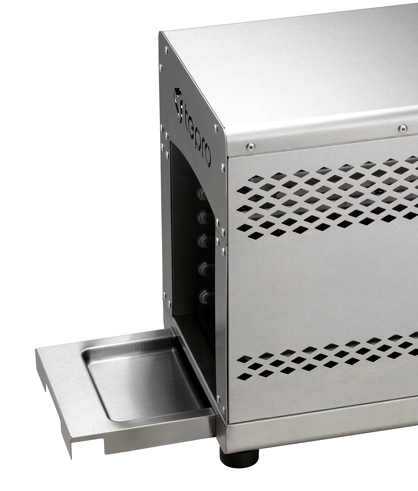 tepro steak grill Toronto, ceramic infrared burner with 3 kW power, 800 degrees gas, dimensions approx. 23 x 56 x 40.5 cm, silver