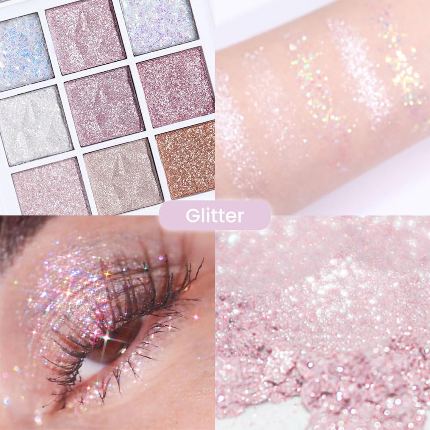 Lilbitty Nude Brown Eyeshadow Palette – Rose Gold & Dark Brown Bronze Highly Pigmented Long-Lasting Cream Eyeshadow for Brown Eyes
