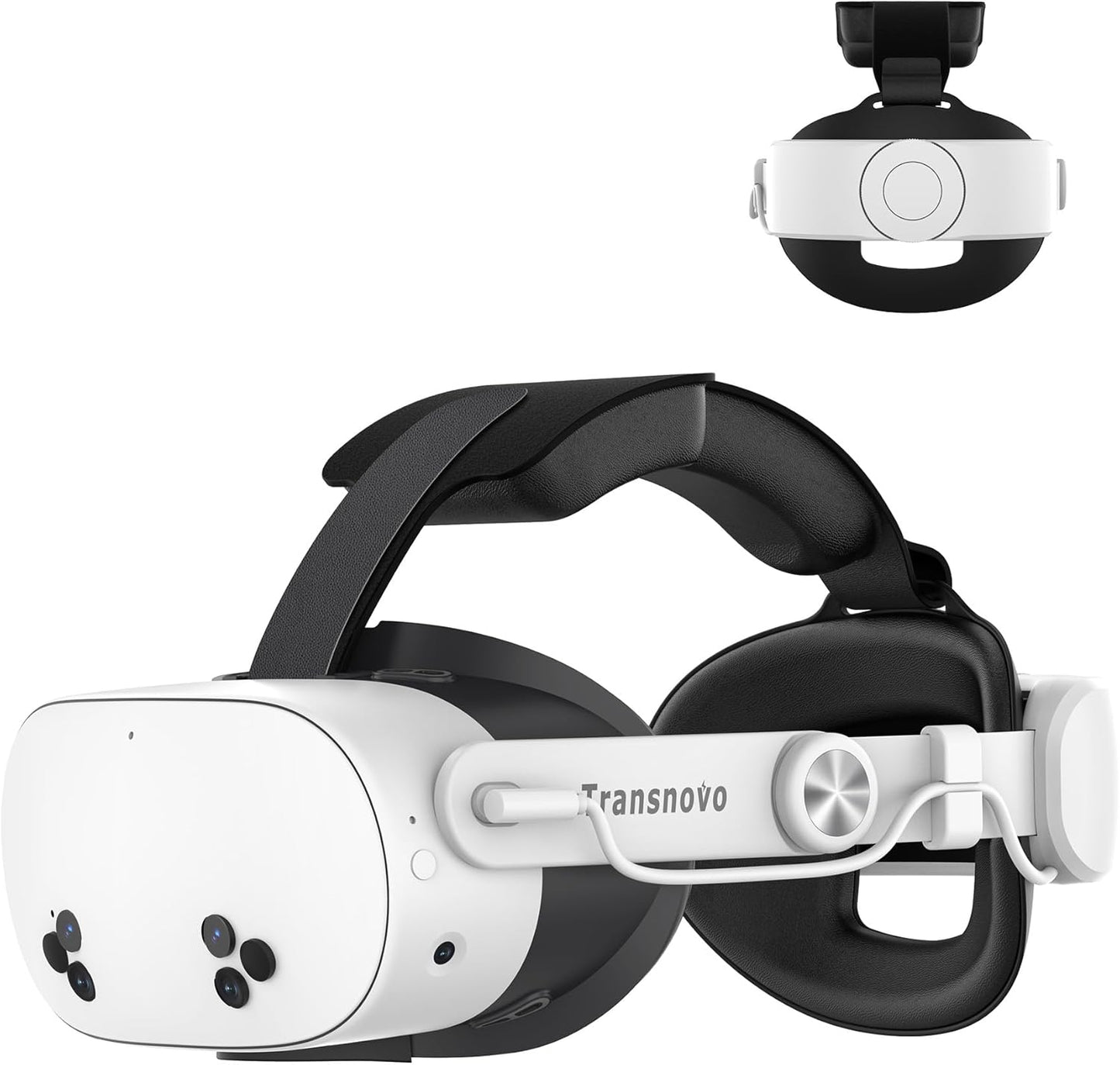 TRANSNOVO Elite Strap Compatible with Meta Quest 3S Accessories, 10000 mAh Battery Pack Head Strap with ONE Button Adjustment Mechanism, Improved Comfort and Extended Playtime of 2-3.5 Hours