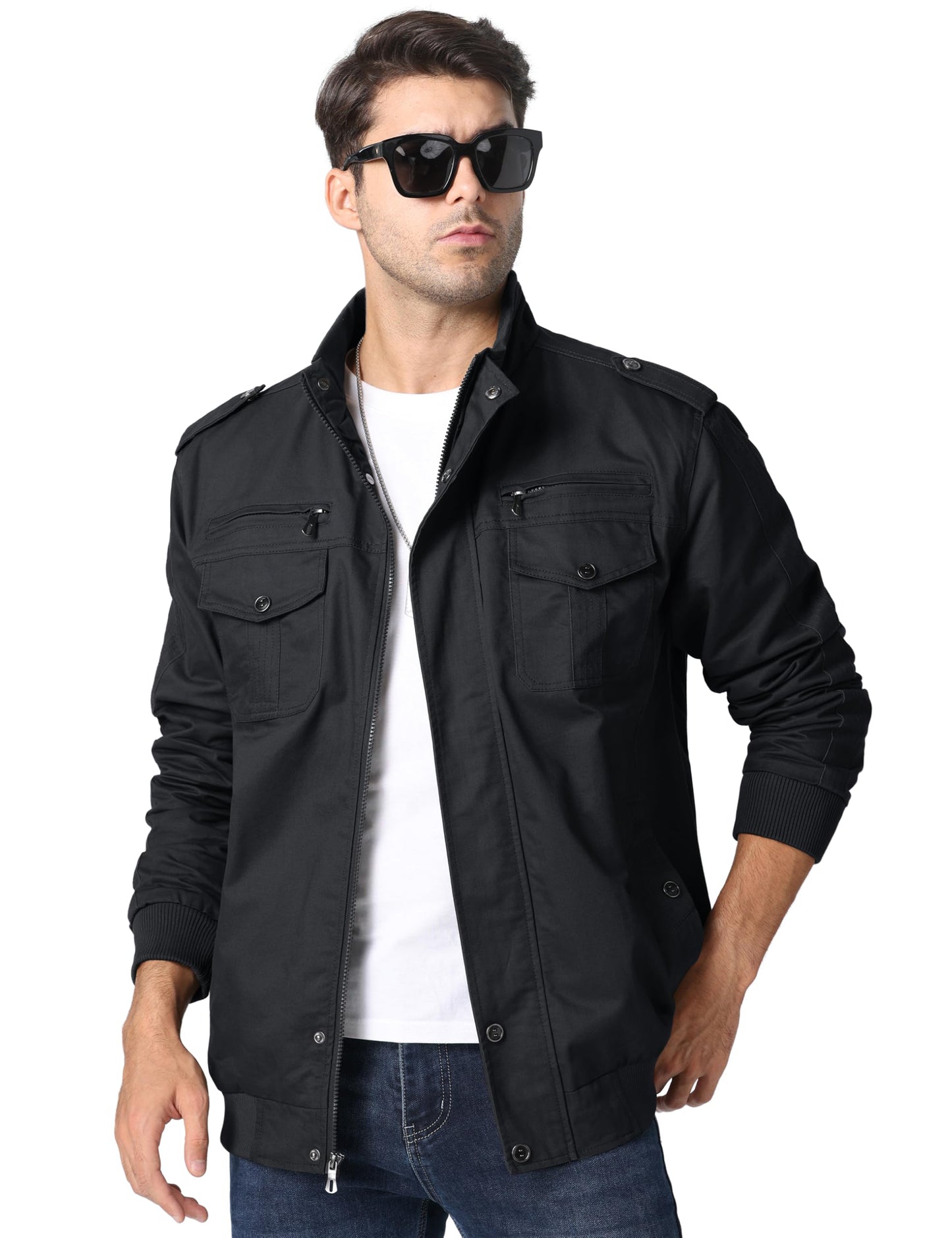 Men's Military Style Jacket – Windproof Utility Jacket