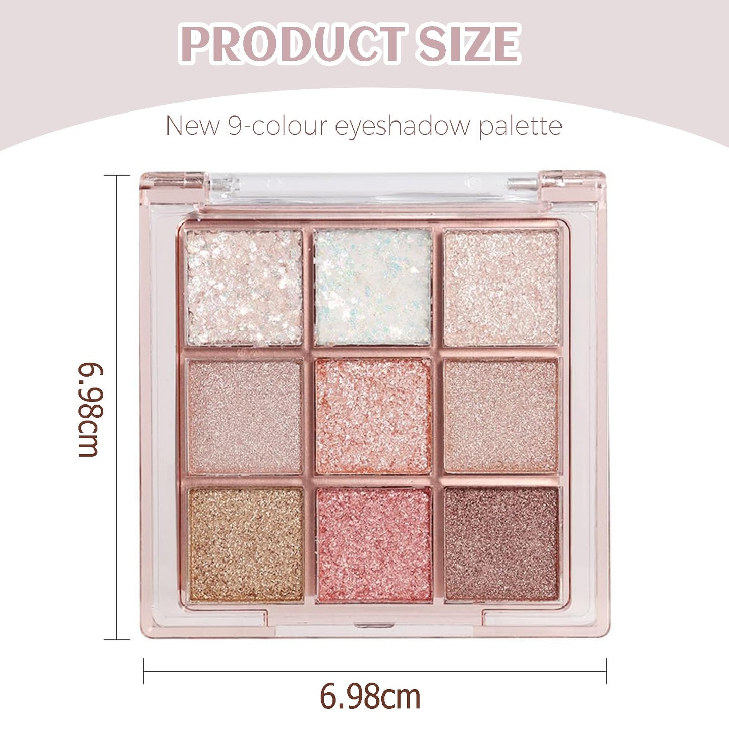 Lilbitty Nude Brown Eyeshadow Palette – Rose Gold & Dark Brown Bronze Highly Pigmented Long-Lasting Cream Eyeshadow for Brown Eyes