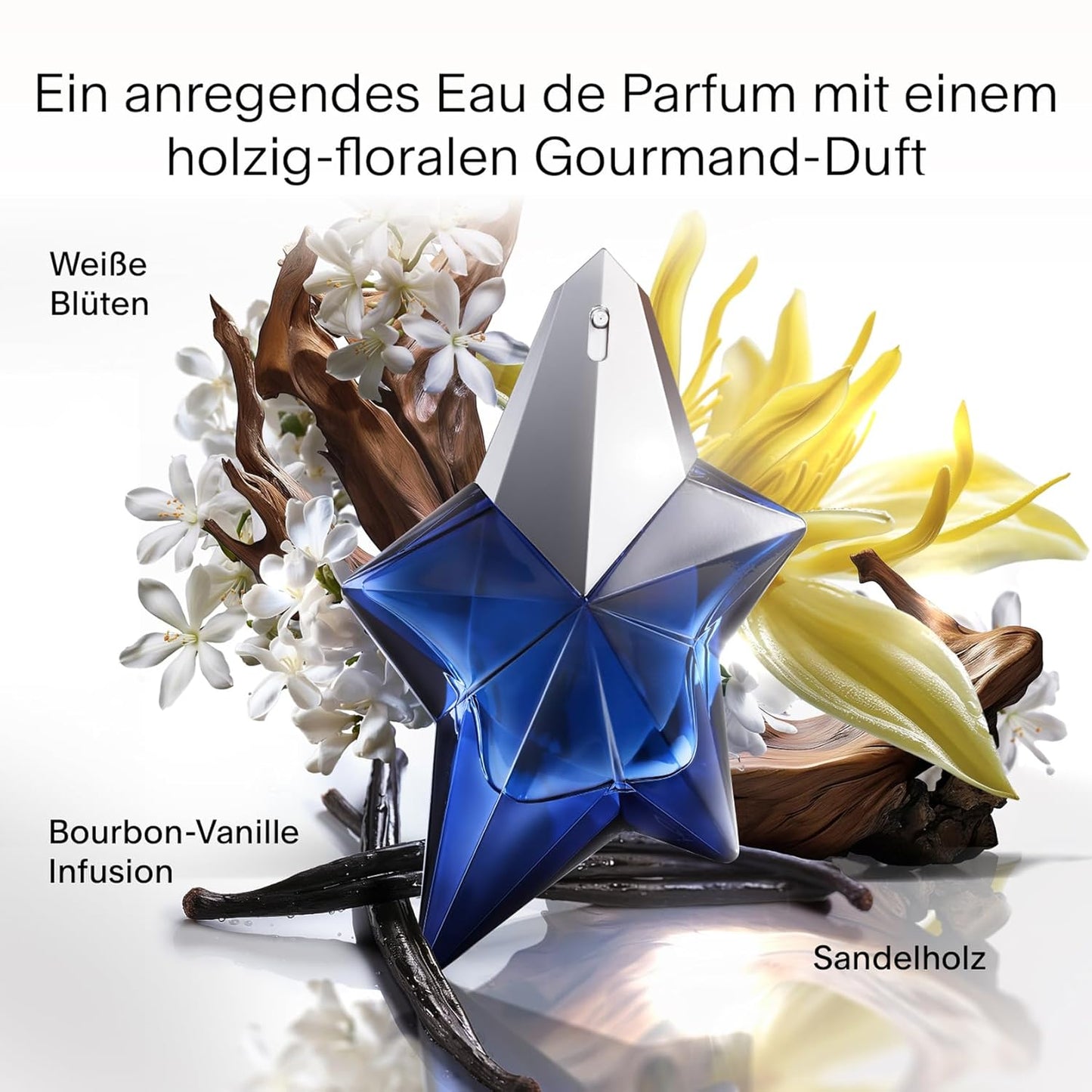 MUGLER Angel Elixir Eau de Parfum for Women Woody Floral Gourmand Fragrance Irresistible Fragrance Refillable 25ml