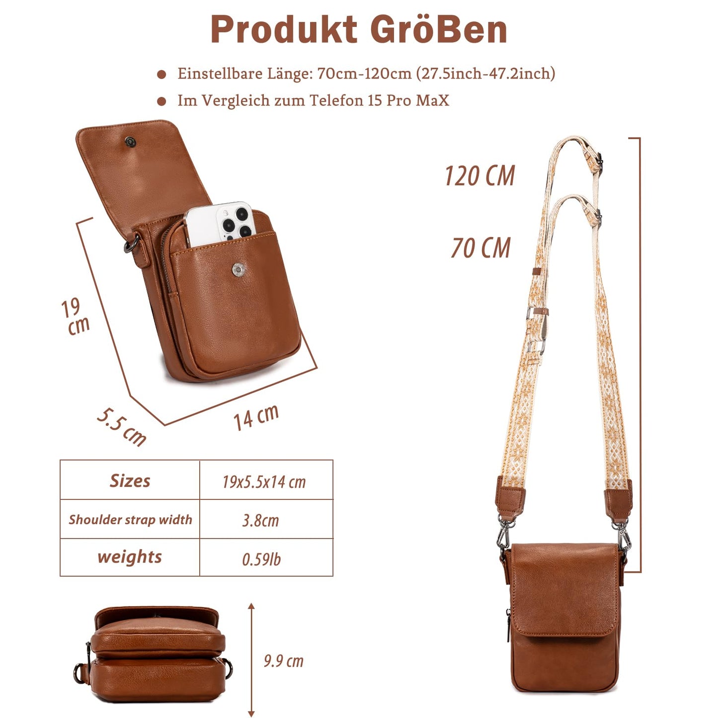 Mini Crossbody Phone Bag for Women
