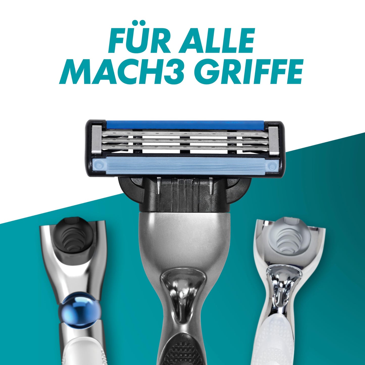 Gillette Mach3 Rasierklingen für Rasierer, 25 Ersatzklingen für Nassrasierer Herren mit 3-fach Klinge