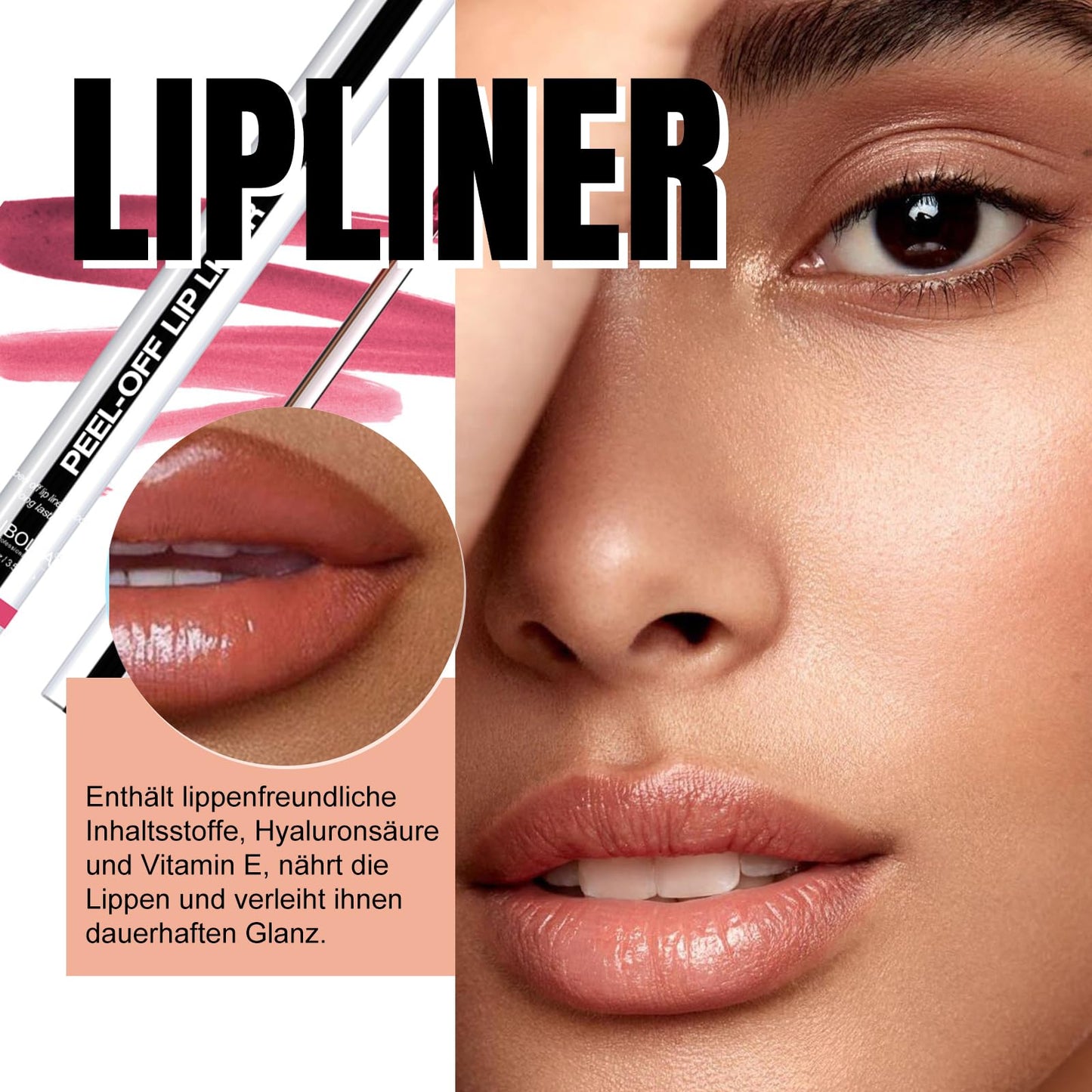 Lip Stain Peel Off Waterproof Long-Lasting Lip Tint with Matte Finish (04#)