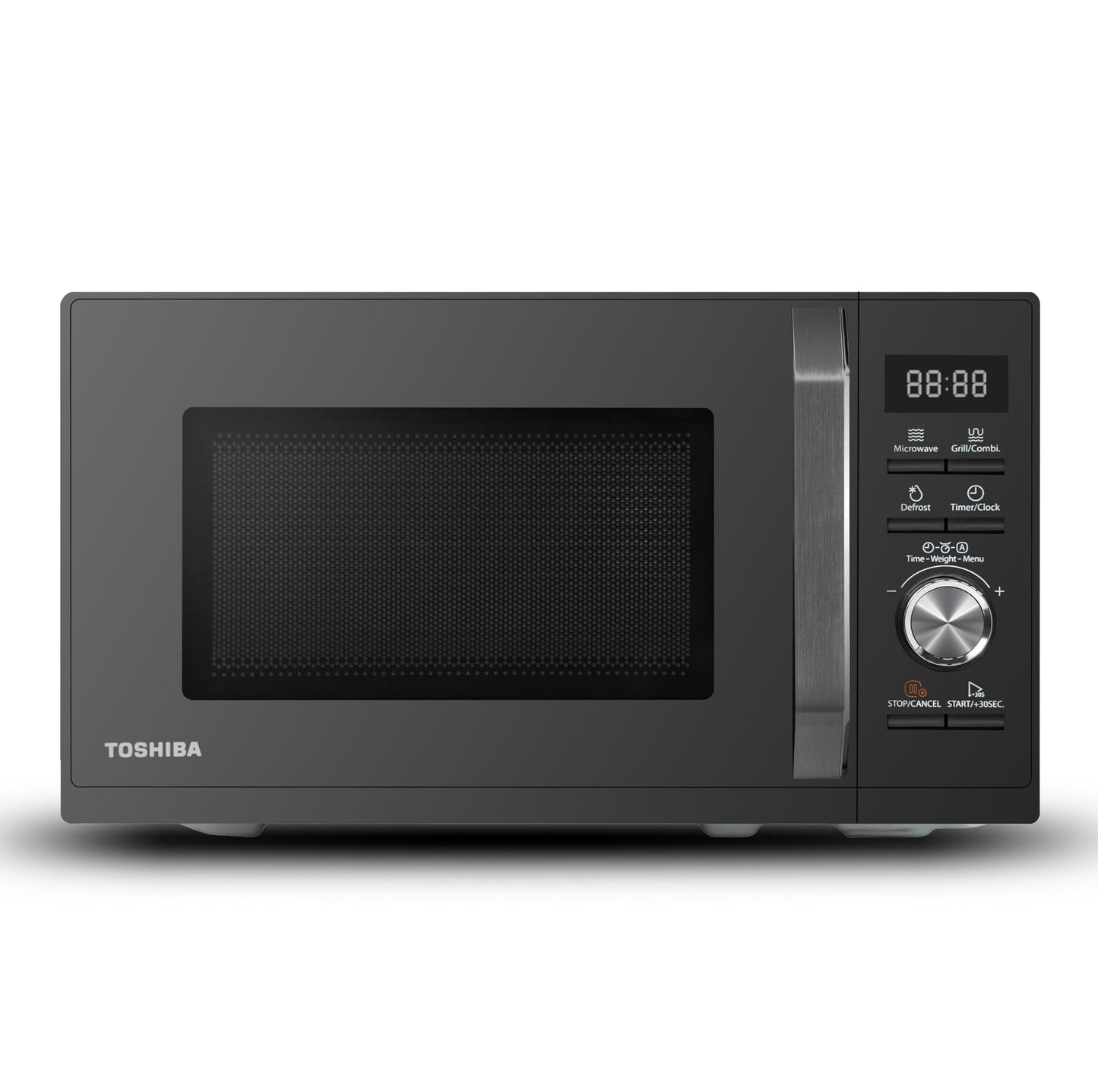 Toshiba MW2-MG20PF(BK)/GE Mikrowellenherd 800 W mit knuspriger Grill- & Kombigarfunktion, 5 Leistungsstufen, 1000 W Grillleistung, Schwarz