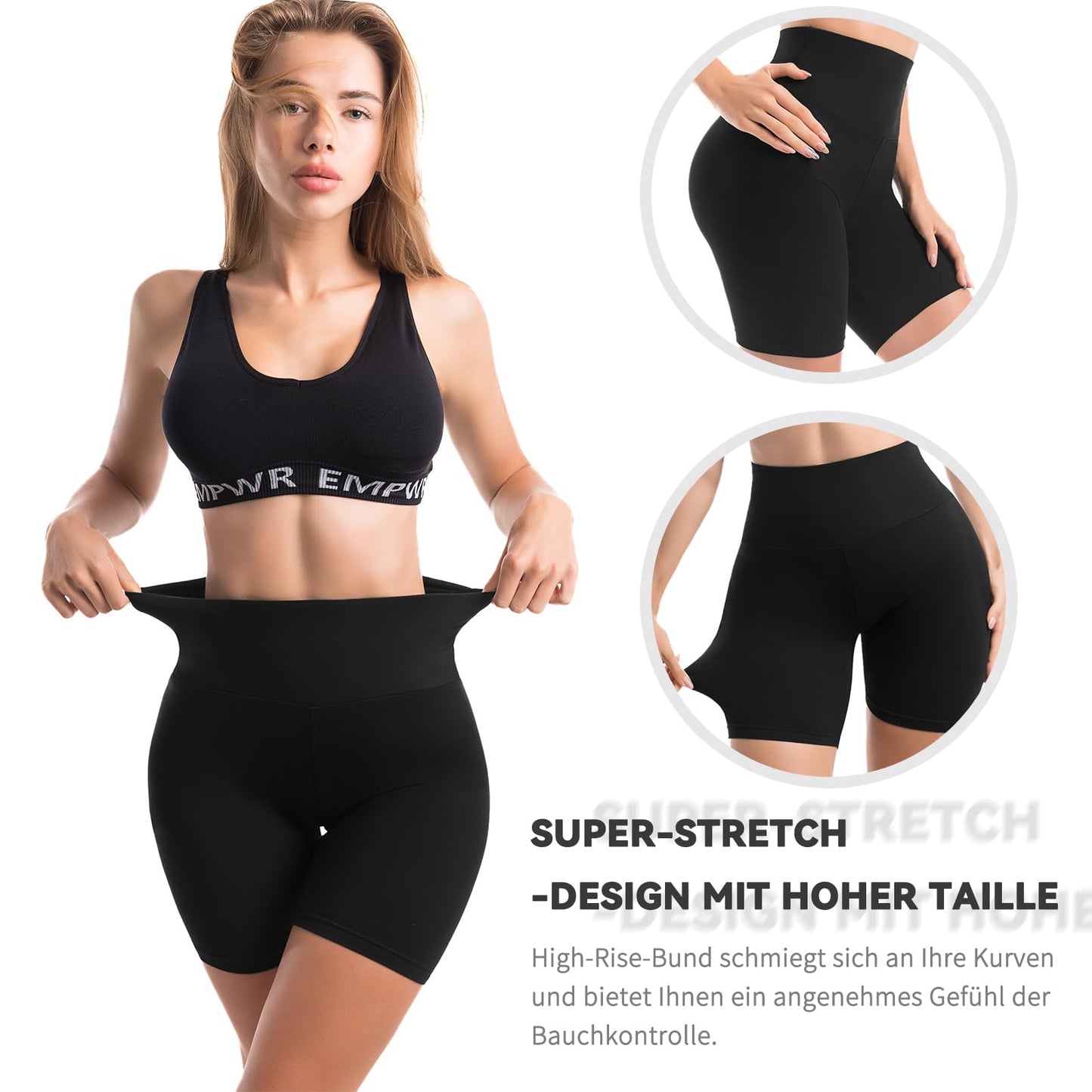 Women's High-Waist Cycling Shorts – Comfortable, Opaque Leggings for Yoga & Fitness
