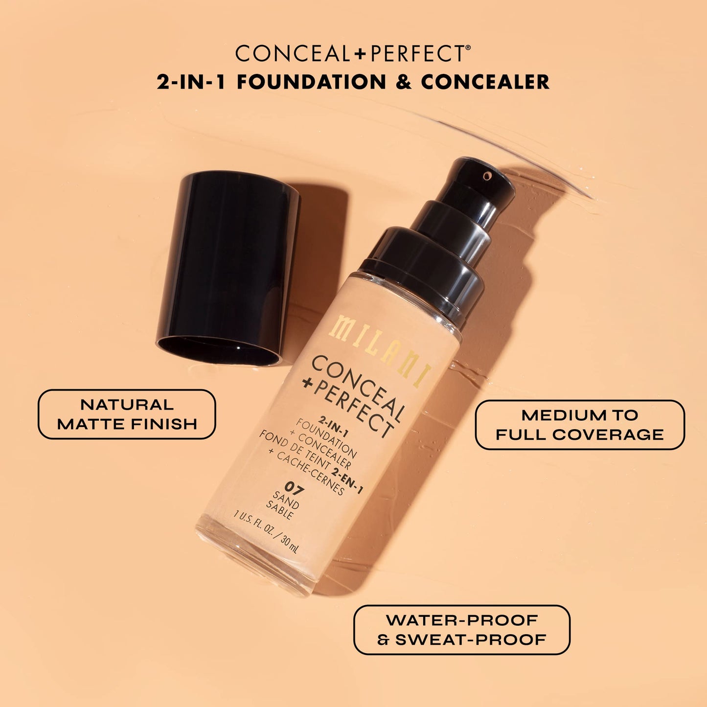 MILANI Conceal + Perfect 2-In-1 Foundation + Concealer - Light Natural