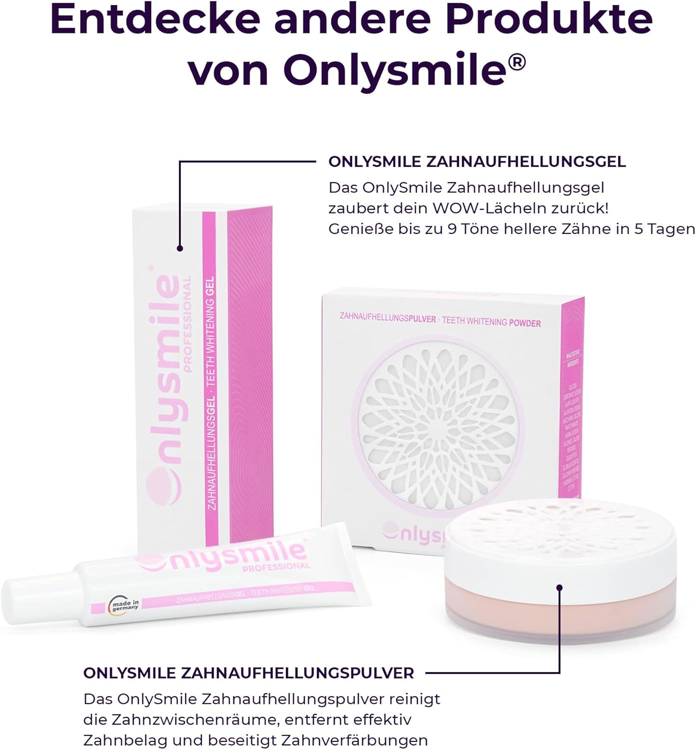 Onlysmile Zahnbleaching Set professionell | Testsieger 2024 | All in One Teeth Whitening Kit für Weiße Zähne mit sofort Effekt | Sichere Zahnaufhellung Bleaching Zähne aufhellen | Zahn bleach set