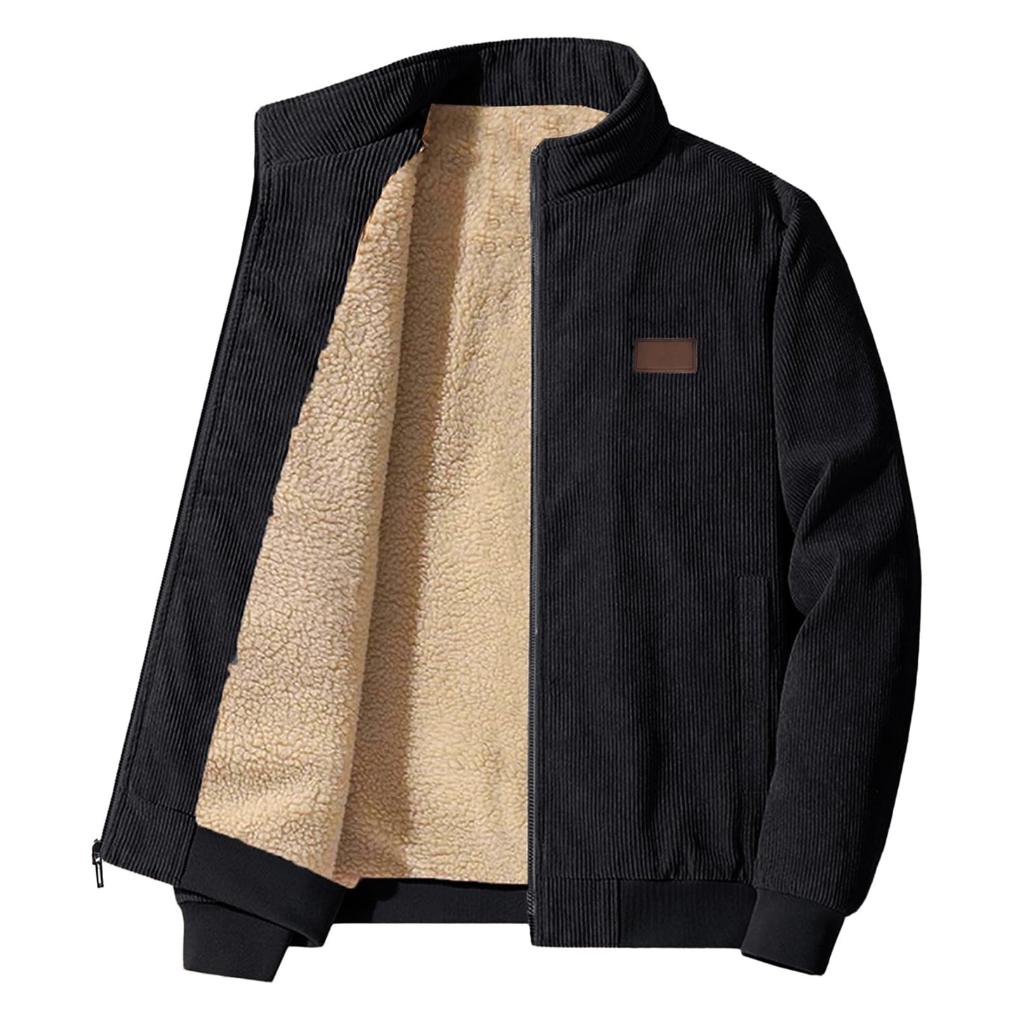 Men’s Corduroy Jacket – Fleece-Lined Winter Coat