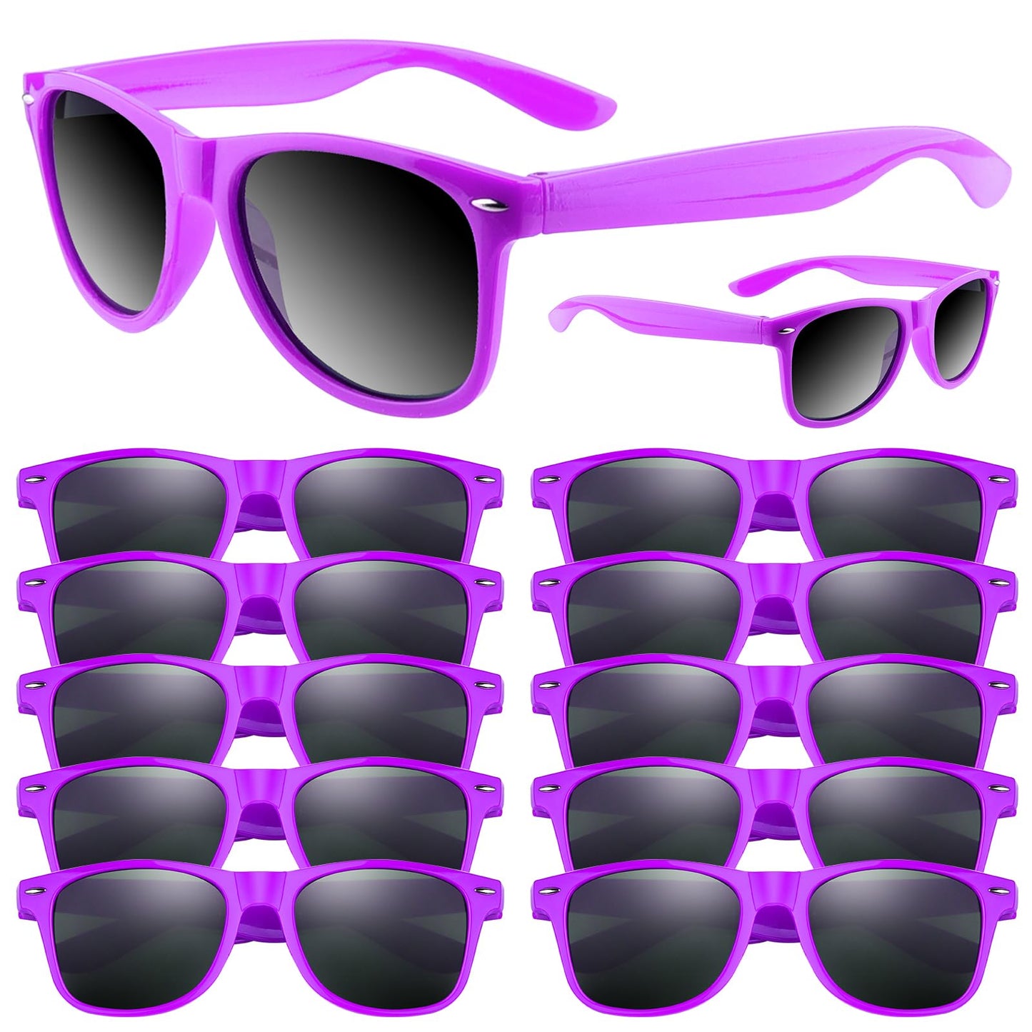 ASTARON Retro Vintage Sonnenbrillen Bulk, 6/12/24/48 Pack polarisiert Günstige Neon Sonnenbrillen Bulk für Frauen und Männer