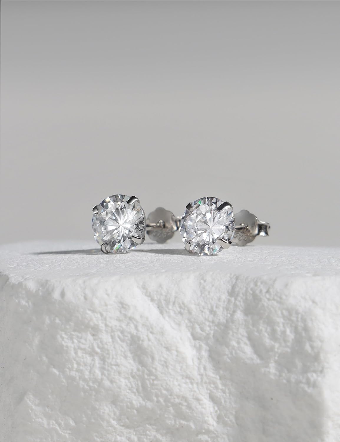 4 Pairs 925 Sterling Silver Stud Earrings