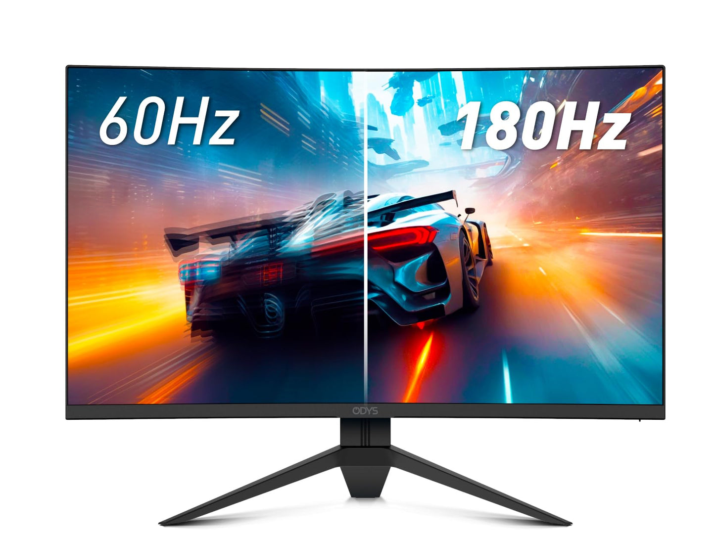 ODYS i27 Monitor - 27-Zoll-Bildschirm im rahmenlosen Design, Full HD, 100 Hz, mit HDR, IPS Panel, FreeSync, HDMI, USB-C, 3,5mm Audio
