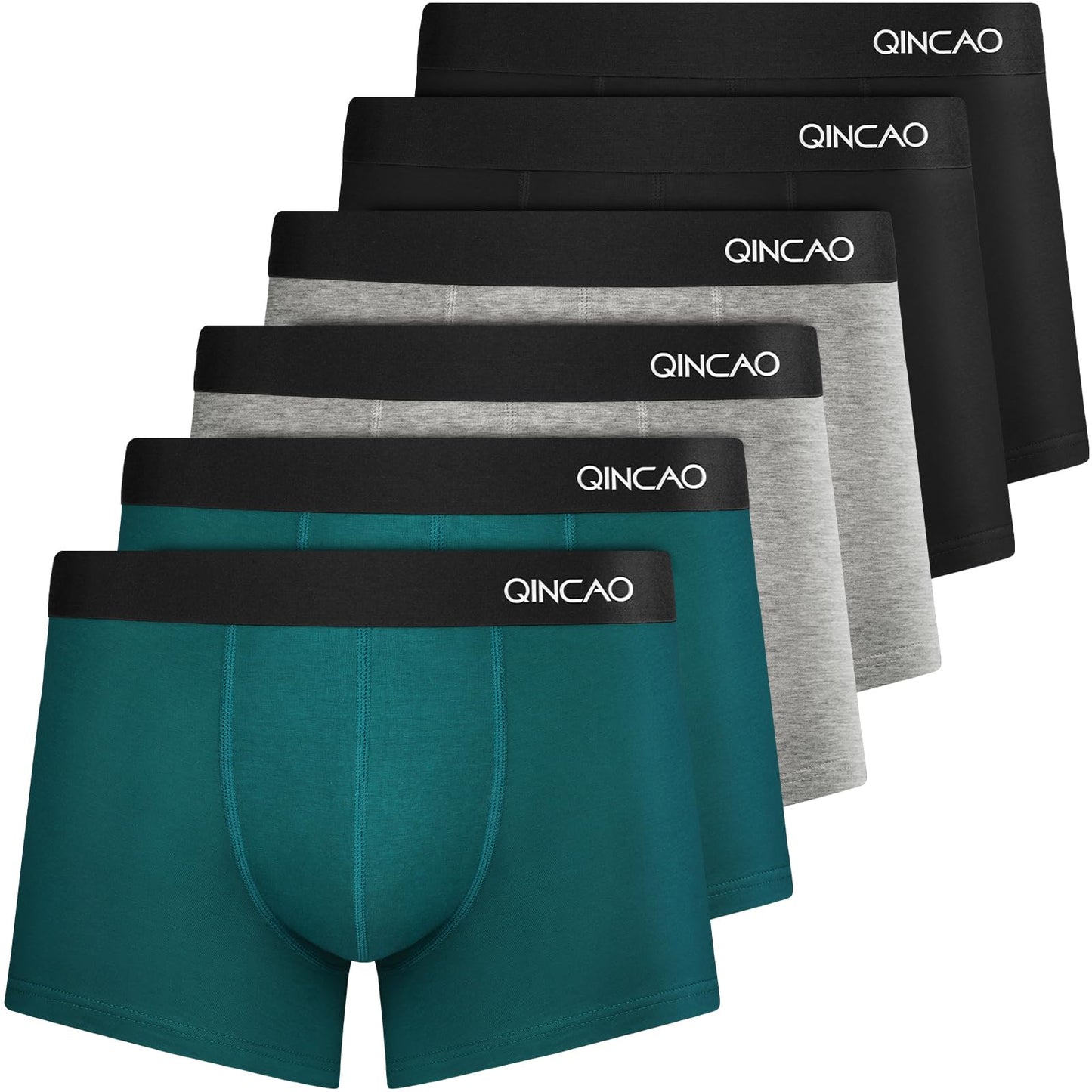 QINCAO Men’s Boxer Shorts 6-Pack