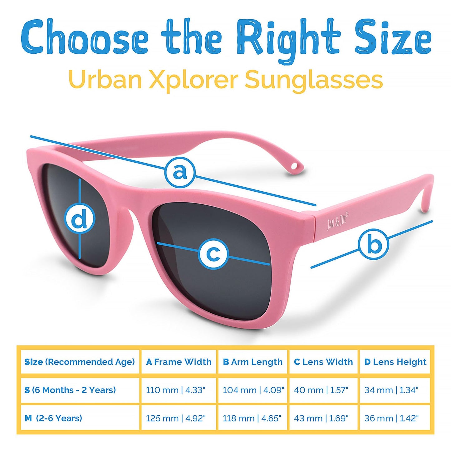 Jan & Jul Kinder UVA UVB-Schutz Flexible Sonnenbrille