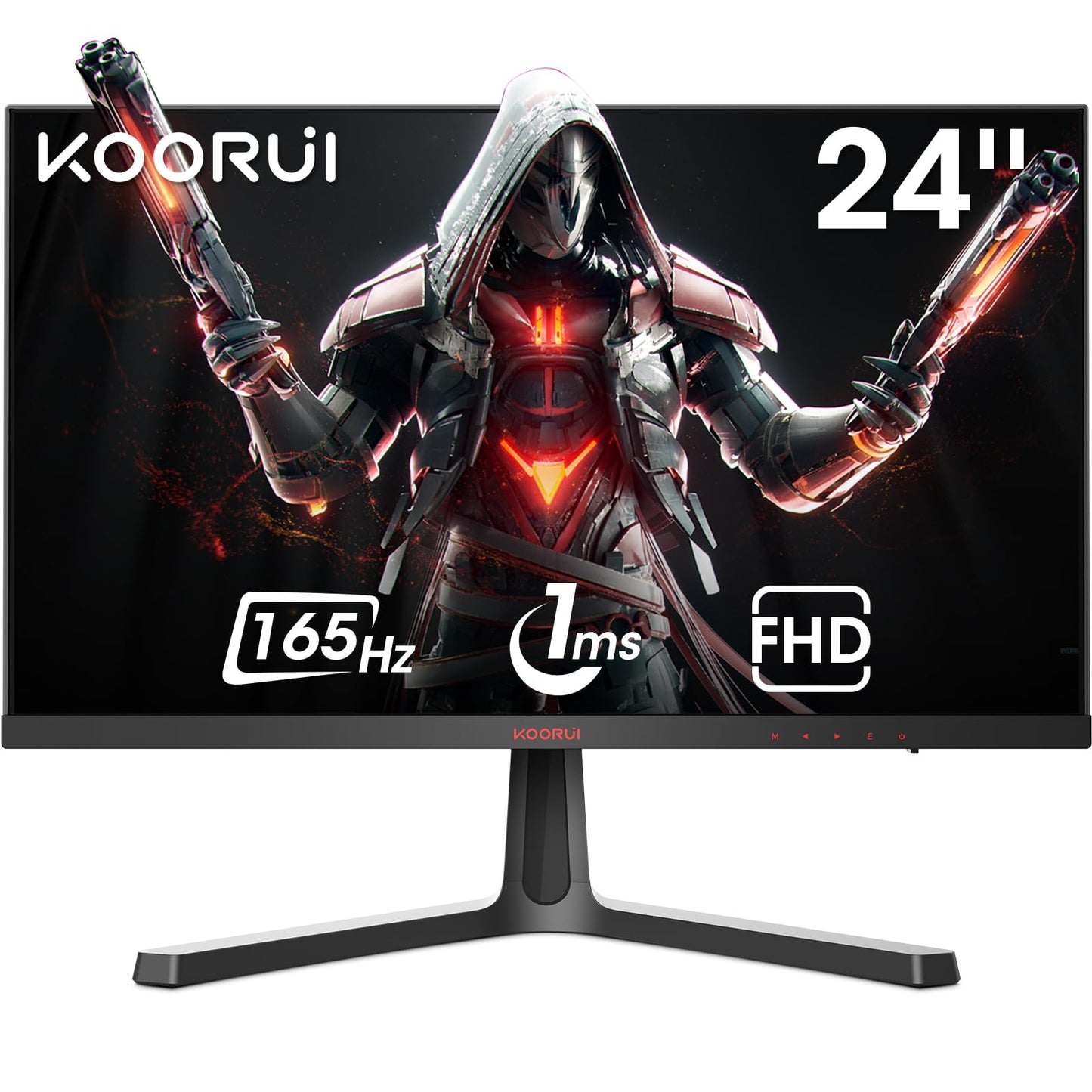 KOORUI Gaming Monitor 27 Zoll, 170Hz, IPS, 2K QHD(2560 x 1440p), HDR 400, 1ms, Adaptive Sync, DisplayPort, HDMI, 100% sRGB, Höhenverstellbar, Augenpflege, VESA 75x75