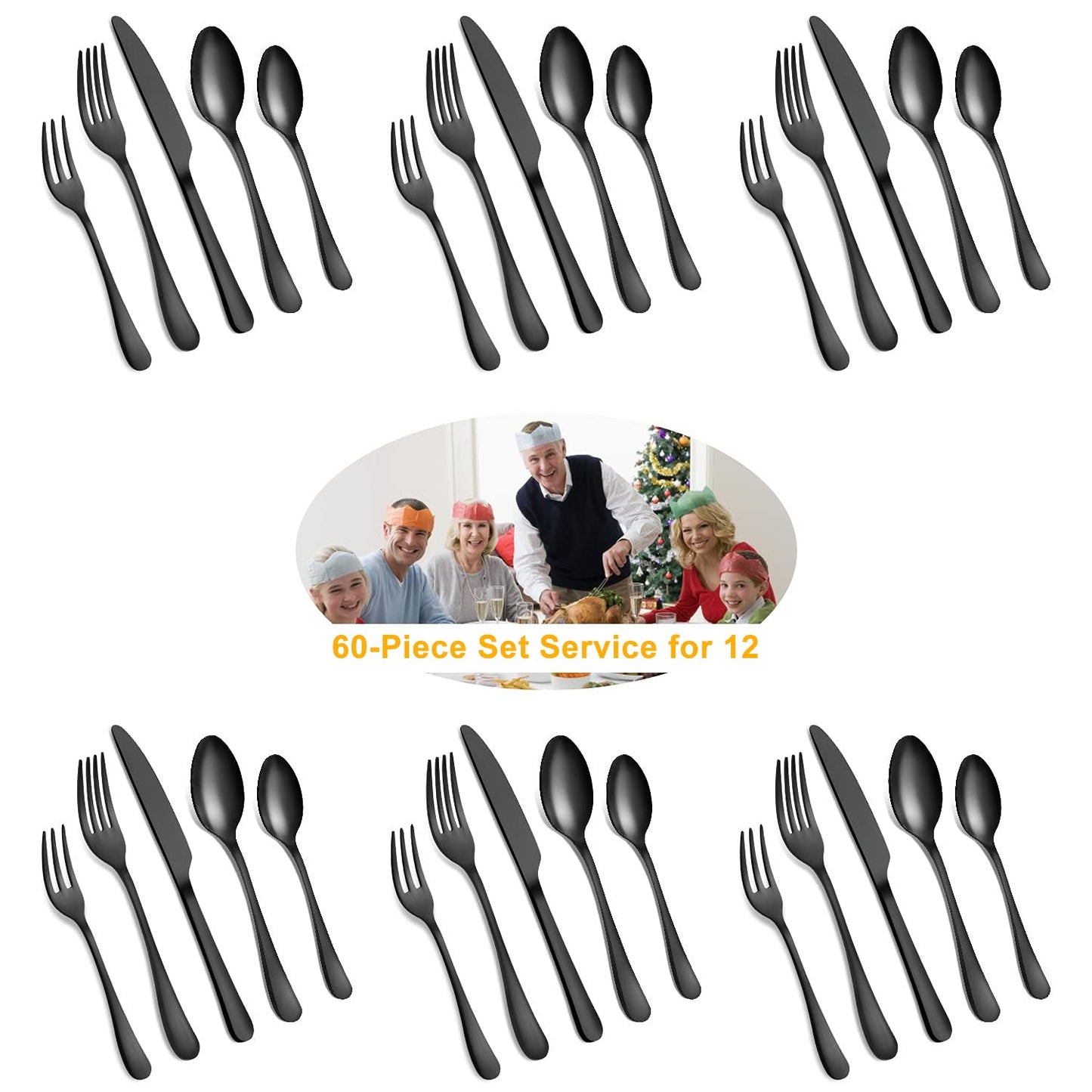 BEWOS Besteck Set für 6 Personen, 30 teilig Essbesteck Set inkl. Messer, Gabel, Löffel, Besteck Edelstahl Spiegelpoliert, Spülmaschinenfest
