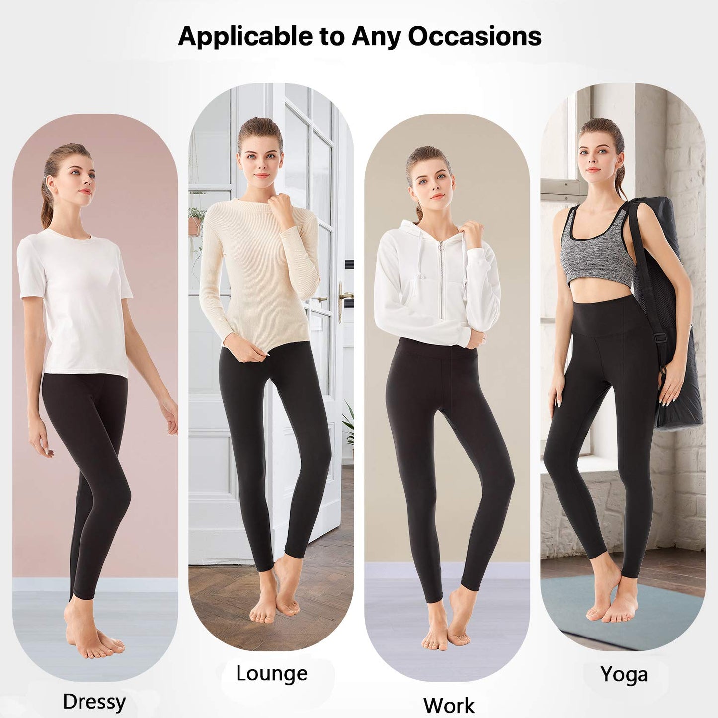 SINOPHANT 2-Pack High Waist Leggings for Women
