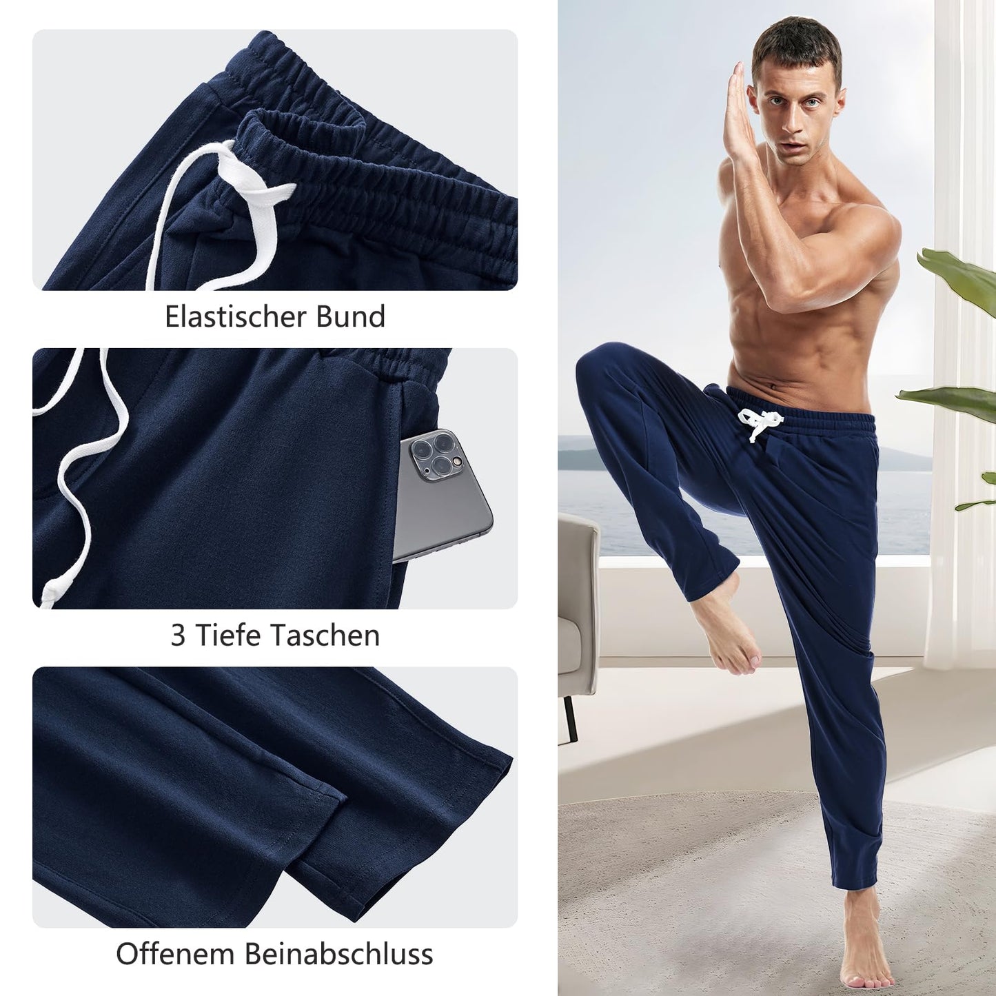 Men's Cotton Jogging Pants Sport Trousers