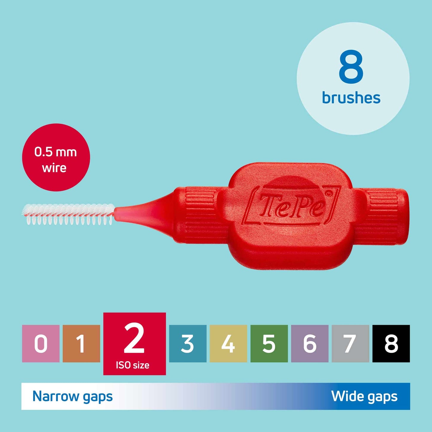 TePe Interdentalbürste, Größe 2, 8 Stück