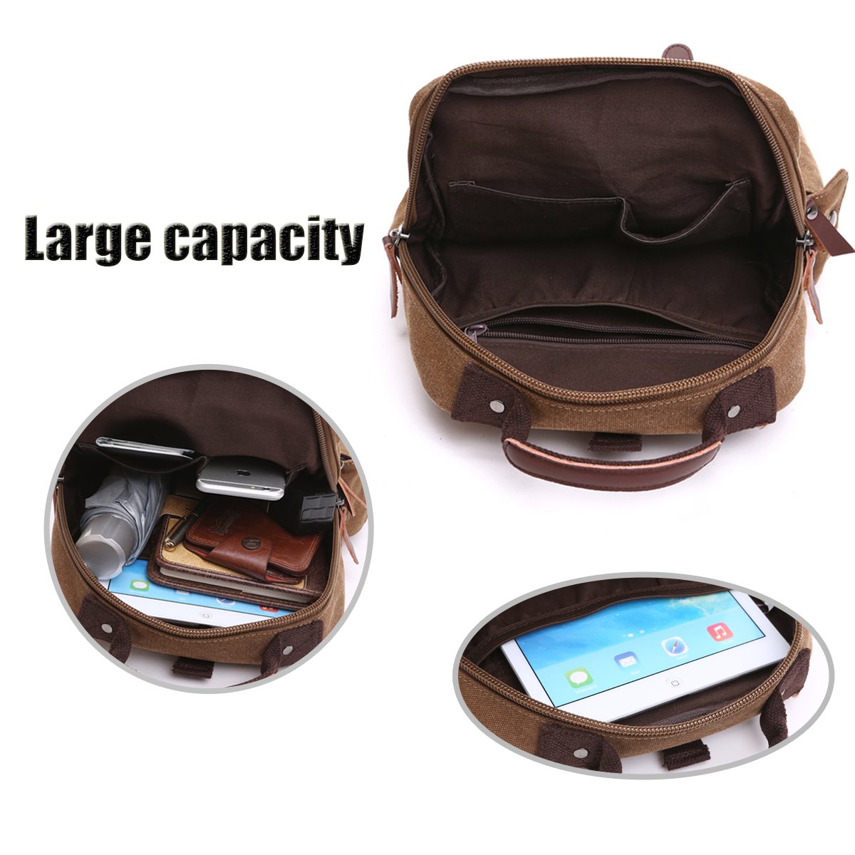 LOSMILE Vintage Canvas Backpack for Men & Women