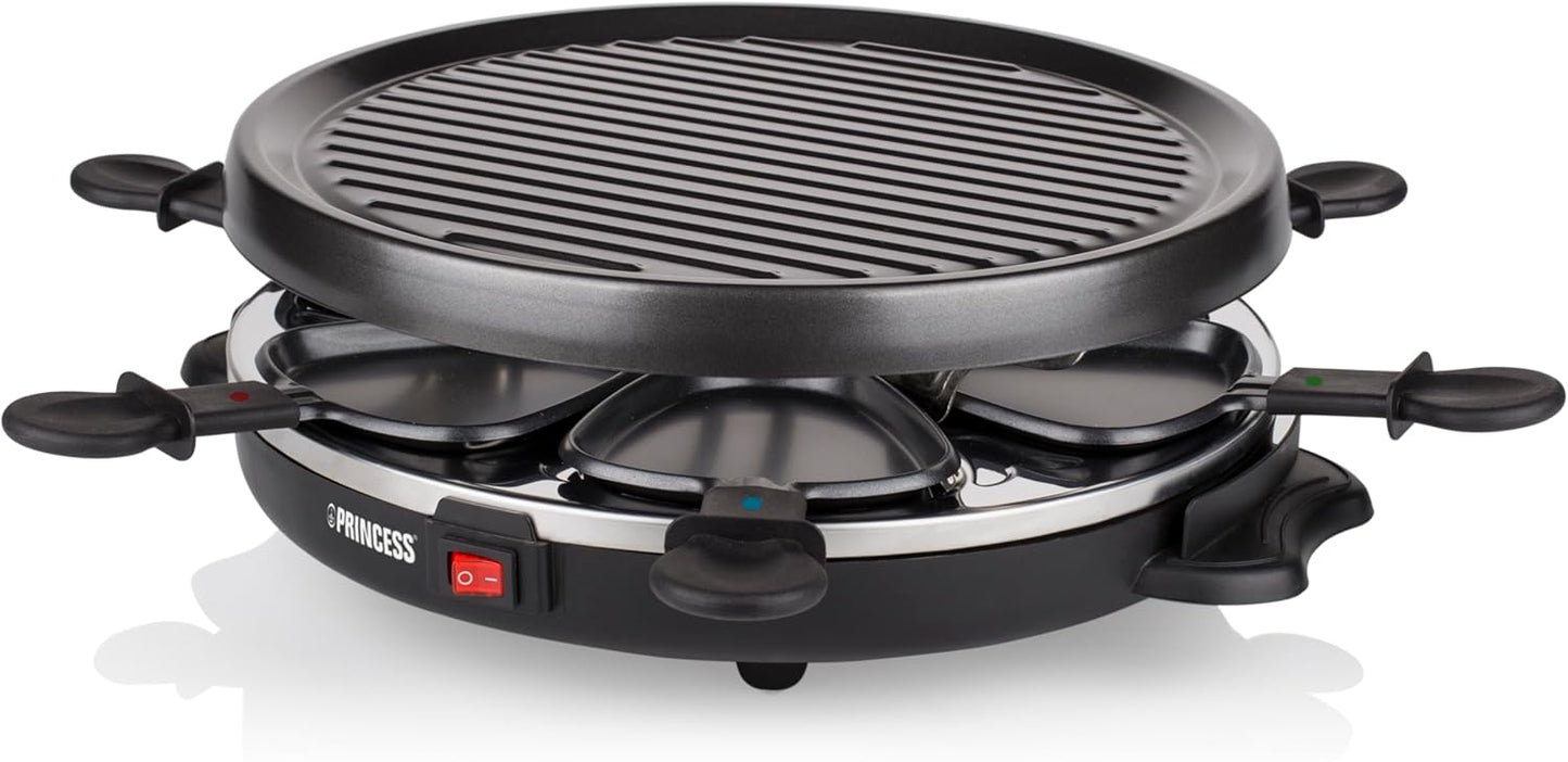 Princess Raclettegrill/Tischgrill, 800 W, schwarz