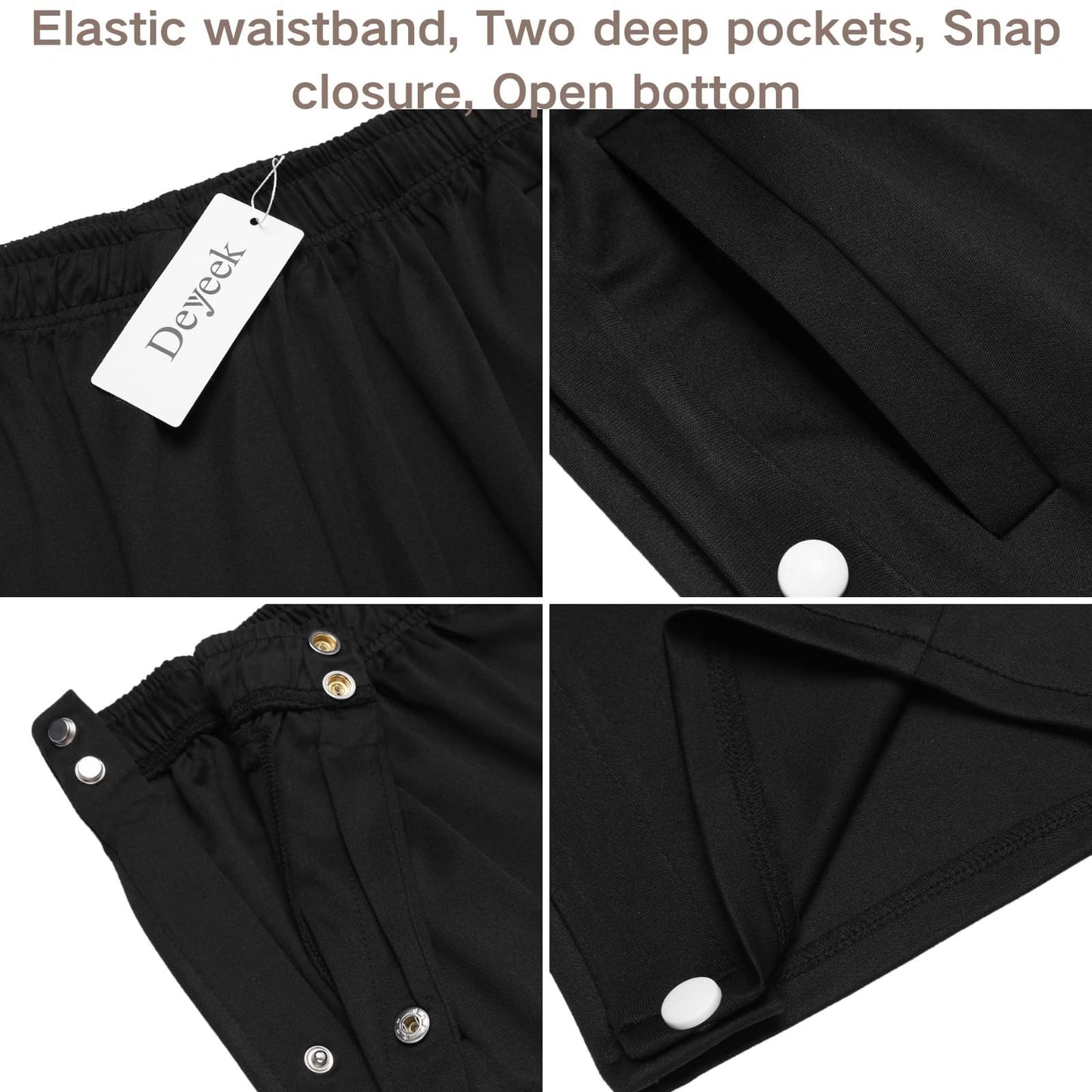 PINSPARK Men’s Rehab Joggers – Tear-Away Athletic Pants