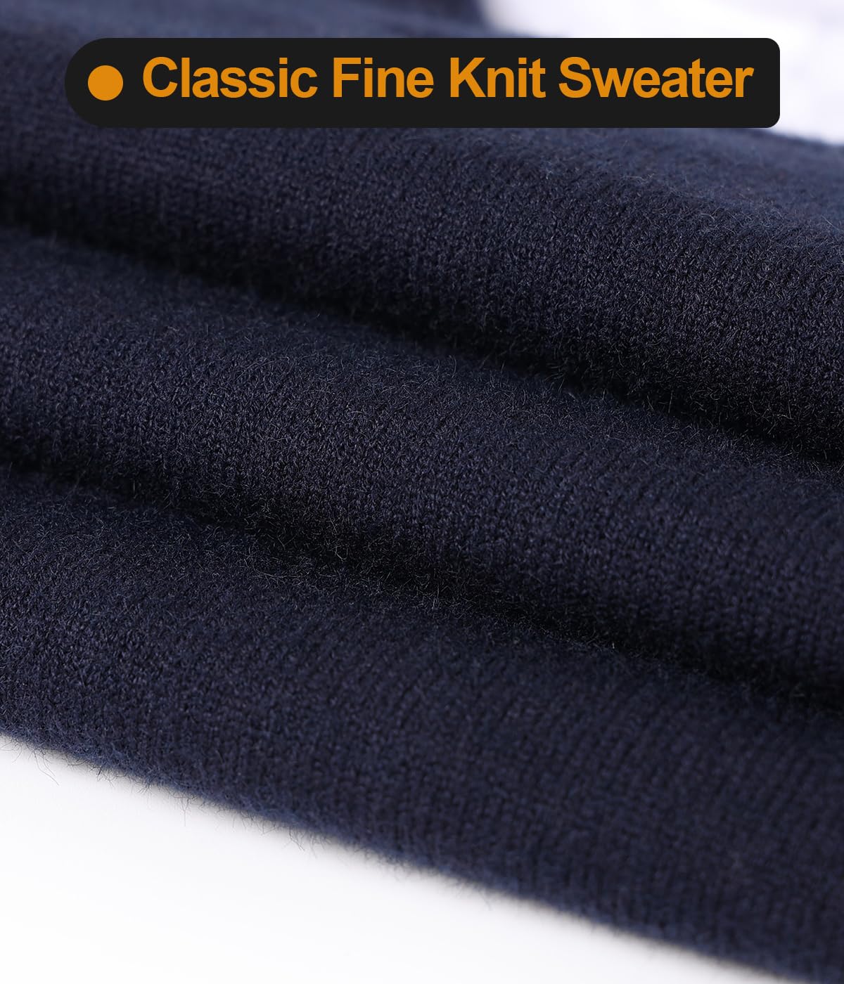 Sungerdasa Men’s 2-in-1 Mock Shirt Collar Sweater – Fine Knit Pullover