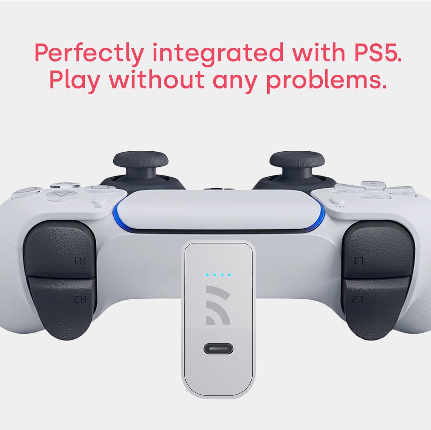 Remotto Battery - PS5 Controller-Ladegerät Kabelloses, Tragbarer Akku für DualSense, Play während des Aufladens, Lange Akkulaufzeit, +12 Stunden Akkulaufzeit, PS5 Zubehör