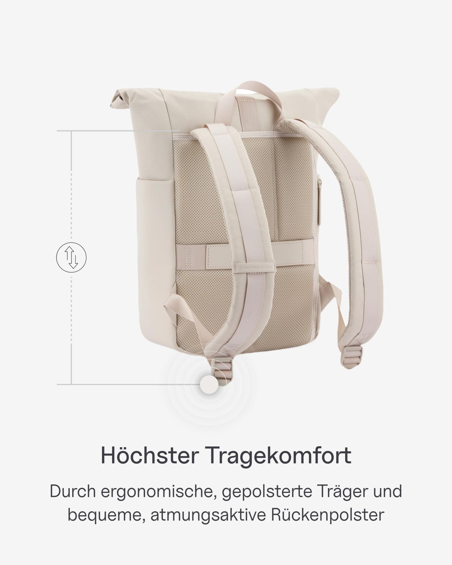 Kapten & Son Lund Basic Backpack 14–16L – Rolltop Travel Backpack