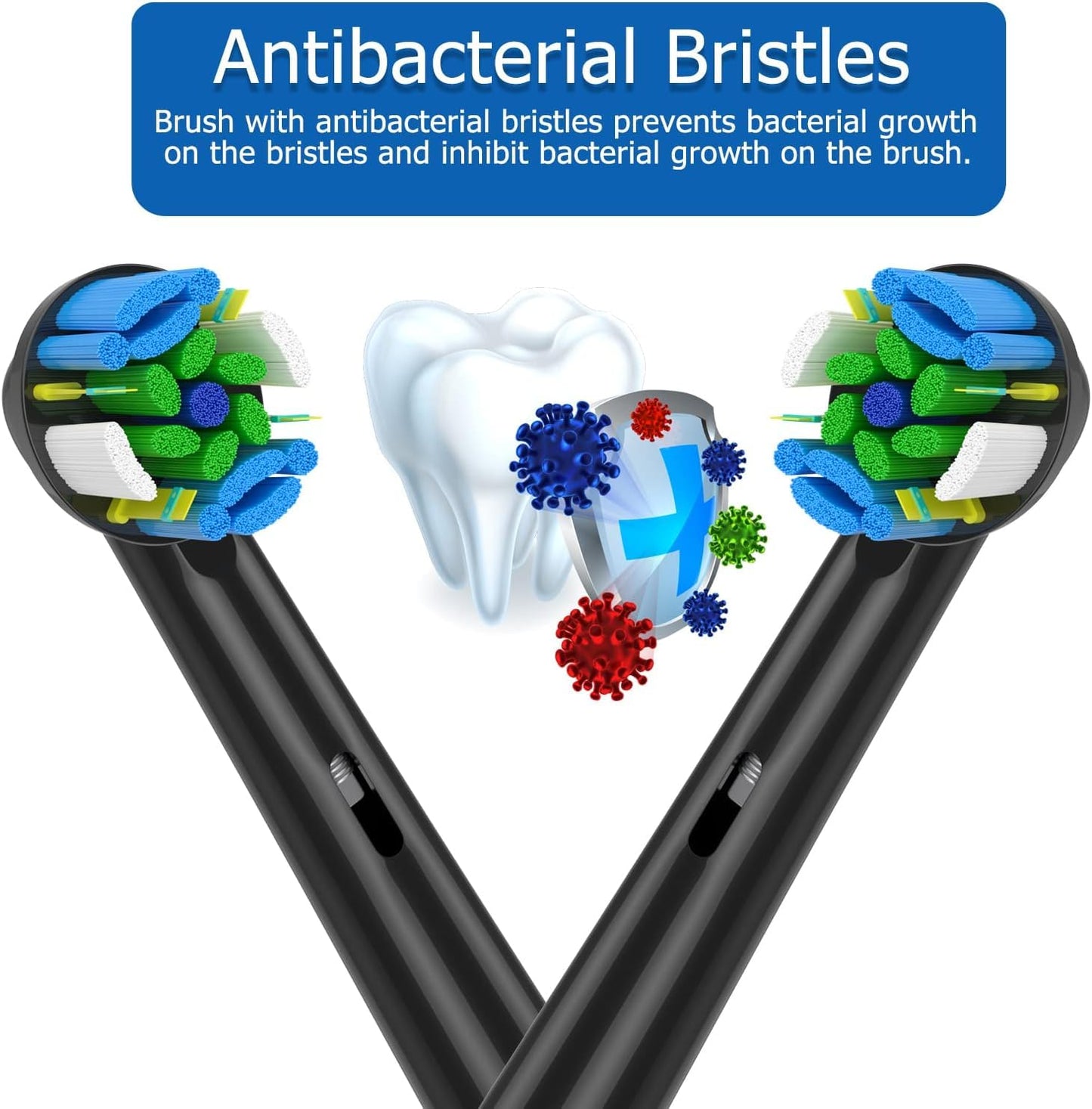 Qitizu Aufsteckbürsten Kompatibel mit Braun Oral b Elektrische Zahnbürste, 4 Floss, 4 Precision, 4 Sensitive, 4 EfficientClean Zahnbürstenaufsatz Aufsätze (16 Weiß)