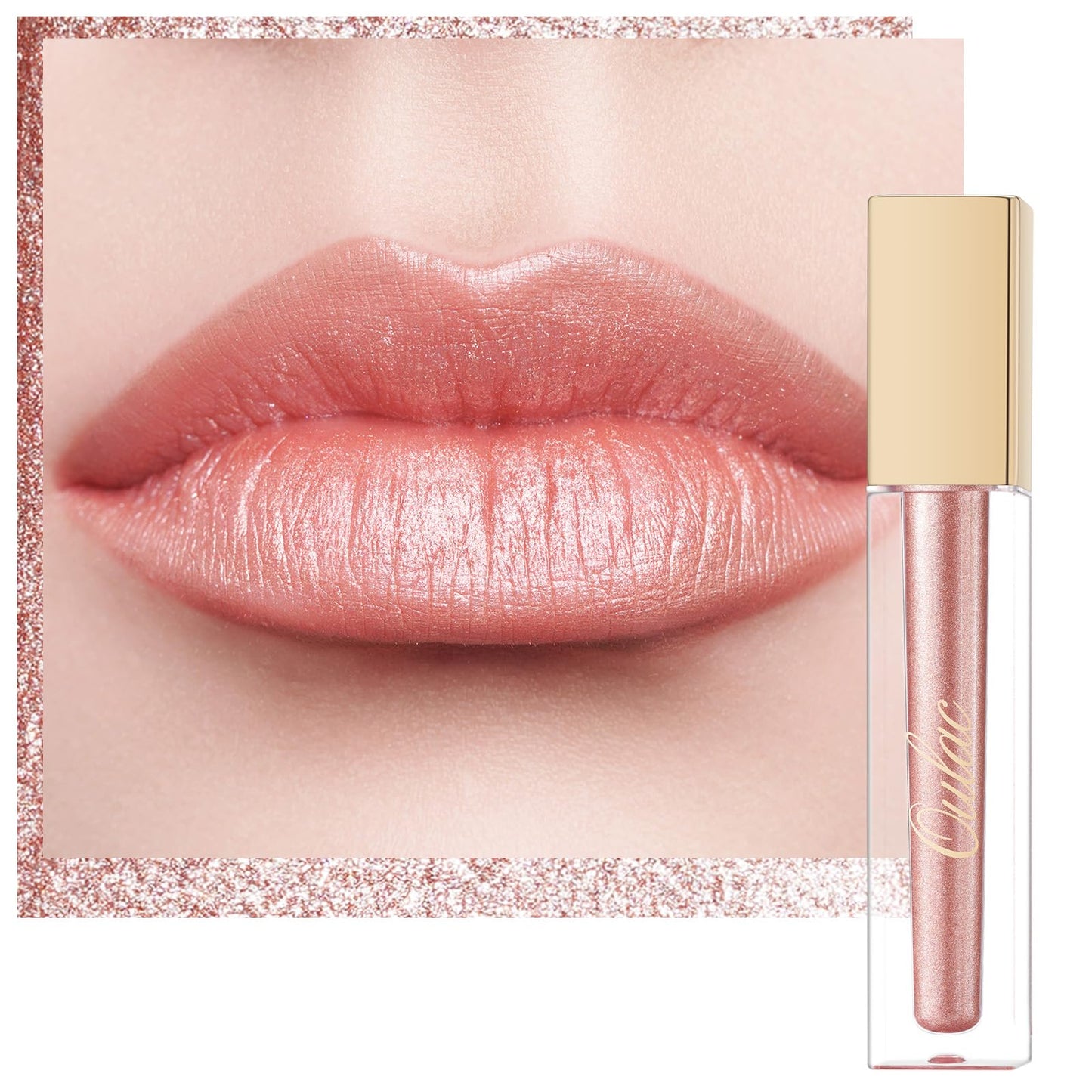 Oulac Metallic Glitter 2-in-1 Lipstick Eyeshadow Long-Lasting Waterproof High-Pigment