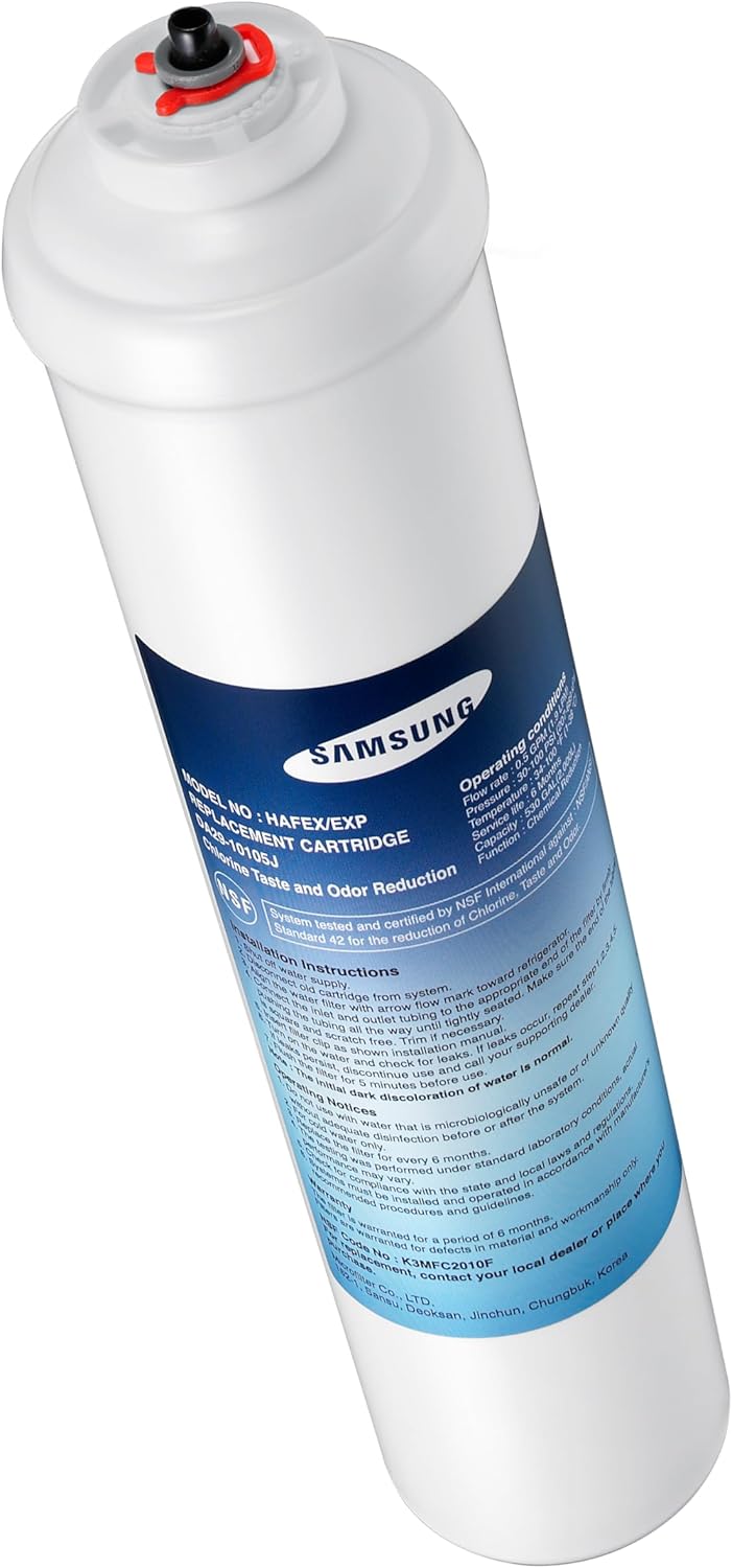 Samsung External Water Filter HAFEX/EXP for French Door Refrigerators, NSF Certified, Original Spare Part