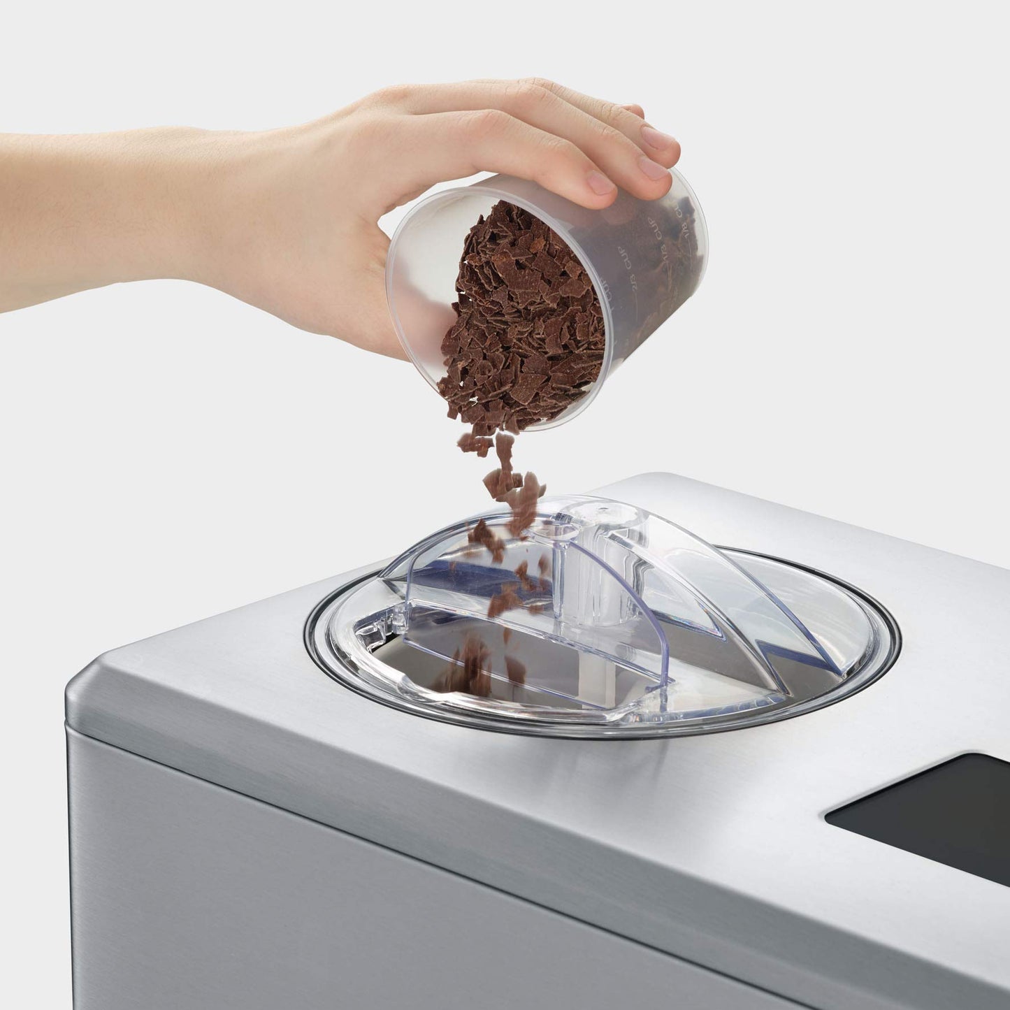 SEVERIN 2-in-1 Eismaschine mit Joghurtfunktion, Eismaschine mit Kompressor für Eis, Sorbet und Frozen Joghurt, Joghurtbereiter mit "warm & cold"-Funktion, Edelstahl-gebürstet, EZ 7405