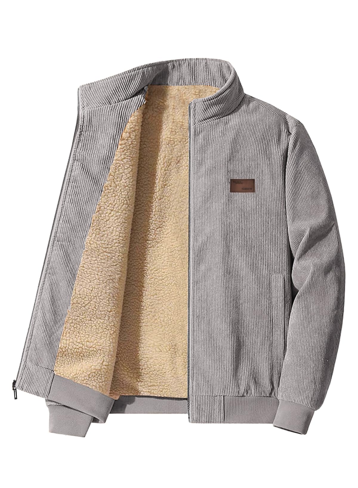 Men’s Corduroy Jacket – Fleece-Lined Winter Coat