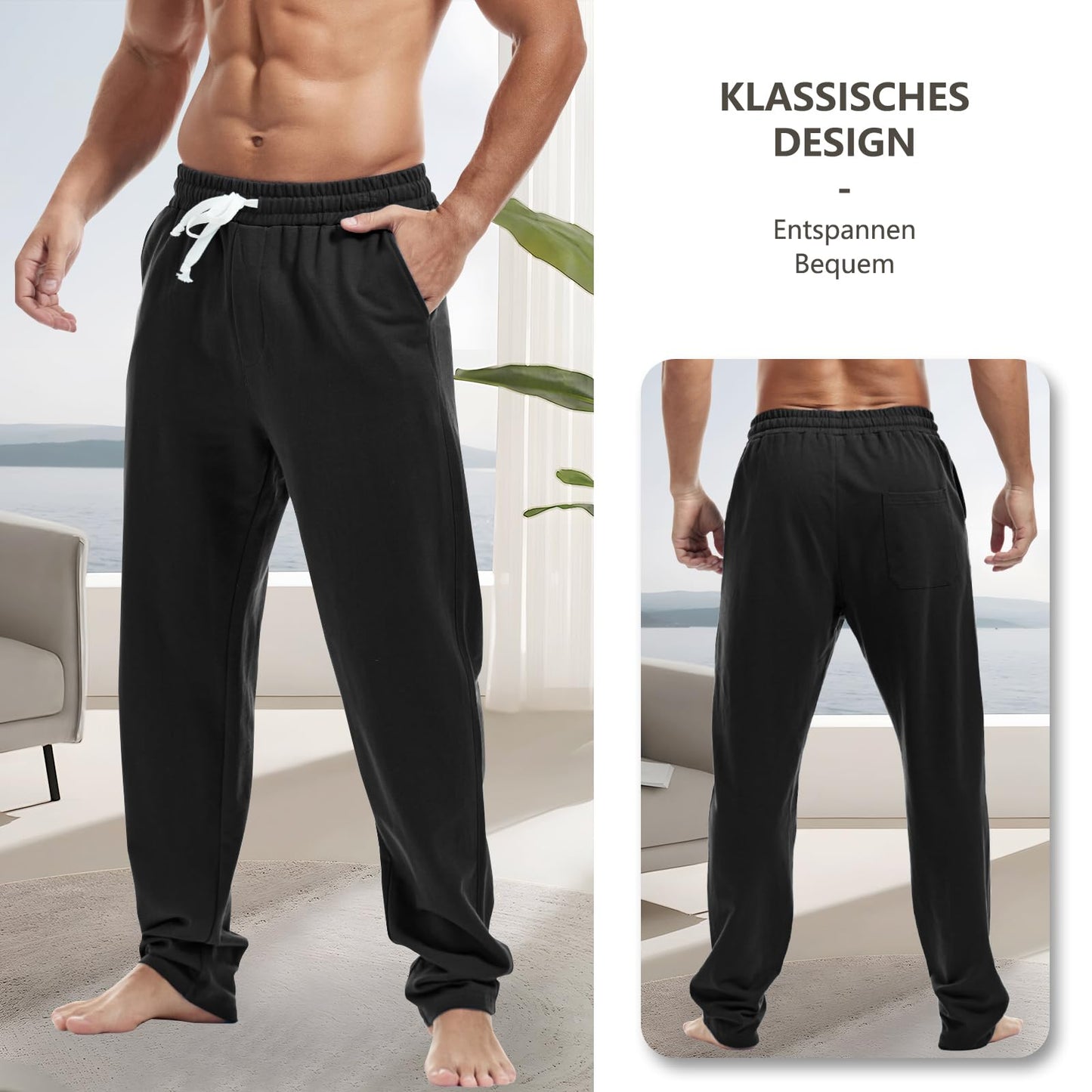Men's Cotton Jogging Pants Sport Trousers