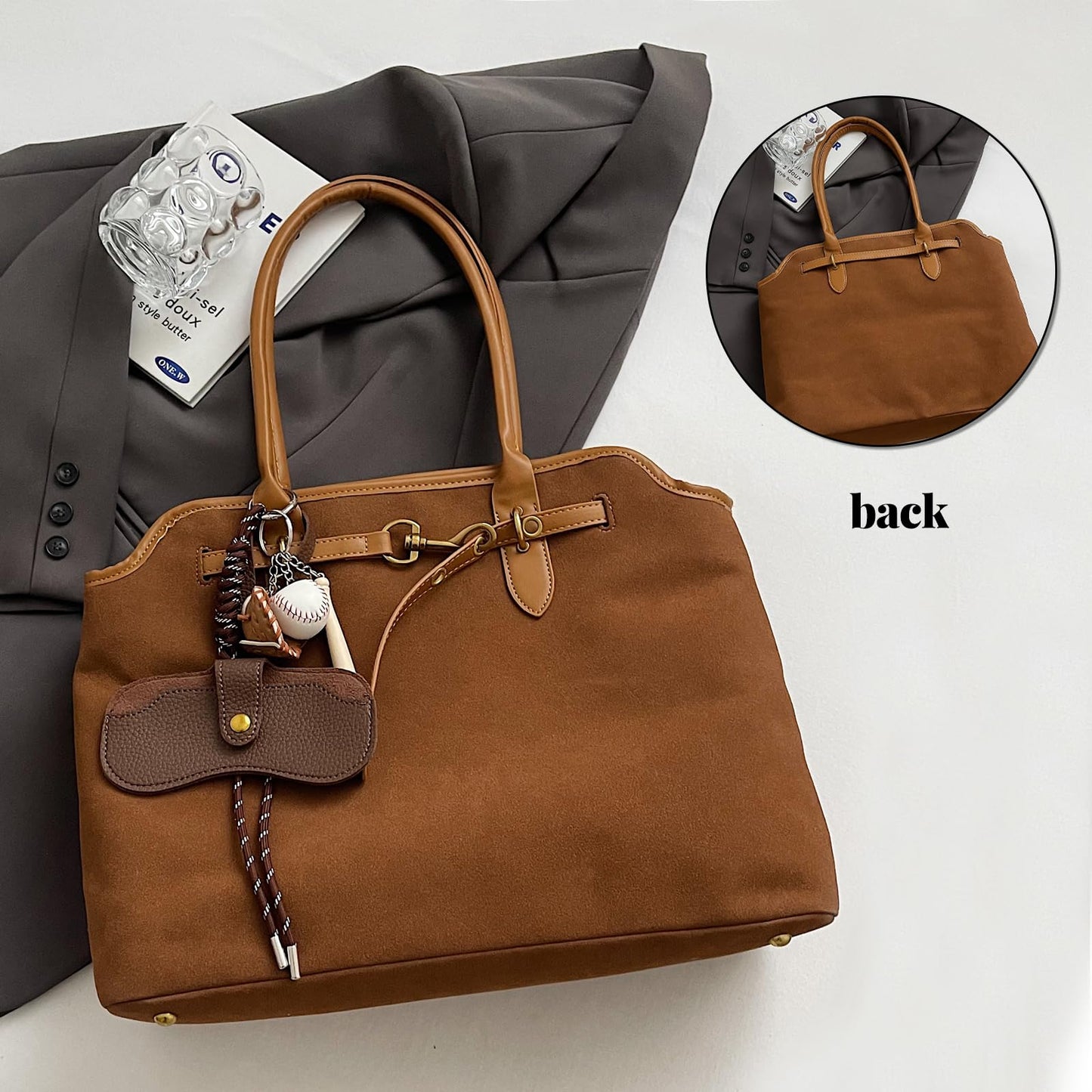 Unisoul Suede Handbag for Women