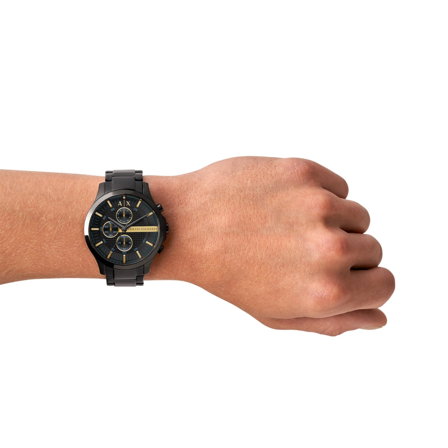 Armani Exchange Watch for Men, Chronograph Movement and 46mm Case Size with Stainless Steel, Leather or Silicone Strap