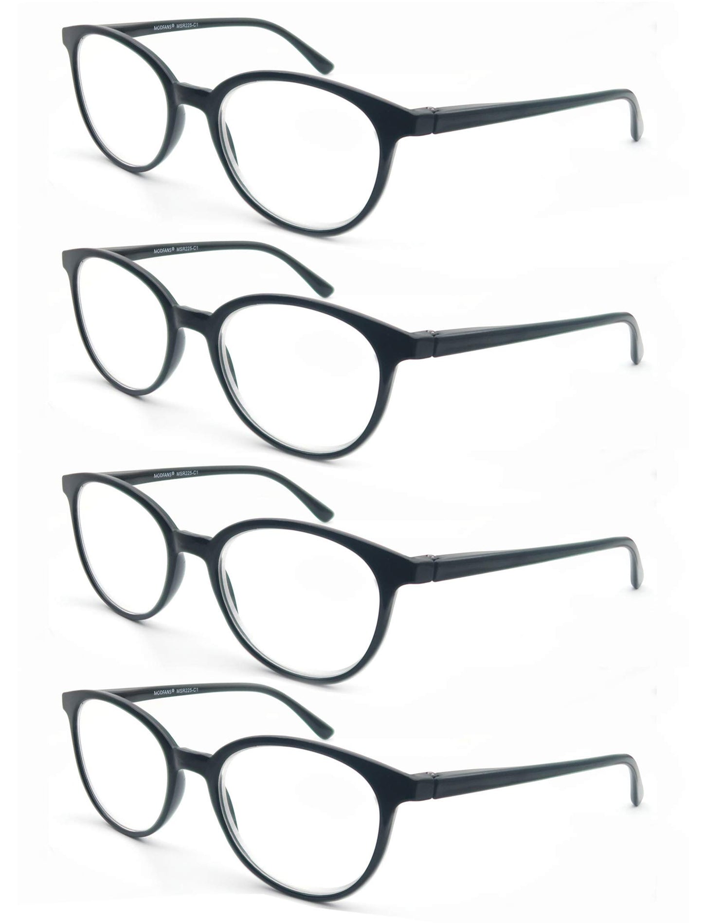 MODFANS (4 Pack) Lesebrille 2.5 Rund Herren Damen,Gute Brillen,Hochwertig,Mode,Komfortabel,Super Lesehilfe,fur Frauen