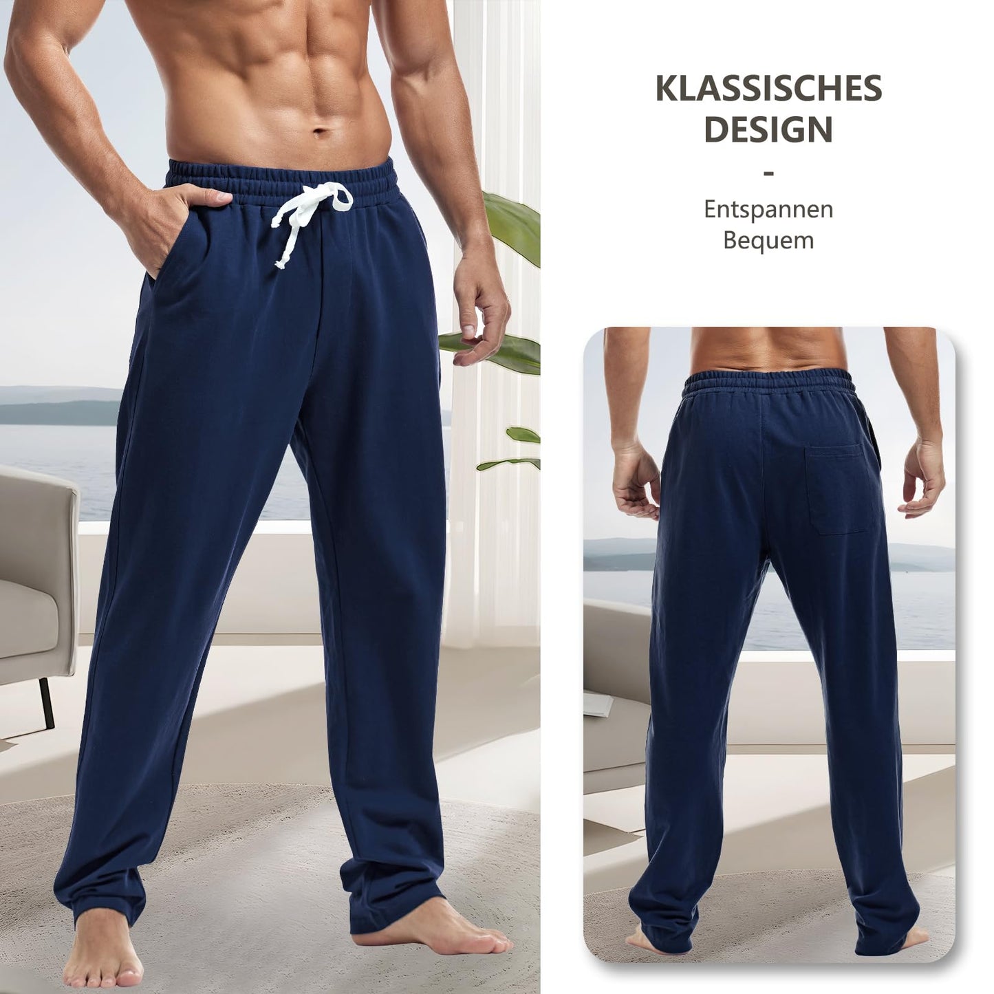 Men's Cotton Jogging Pants Sport Trousers
