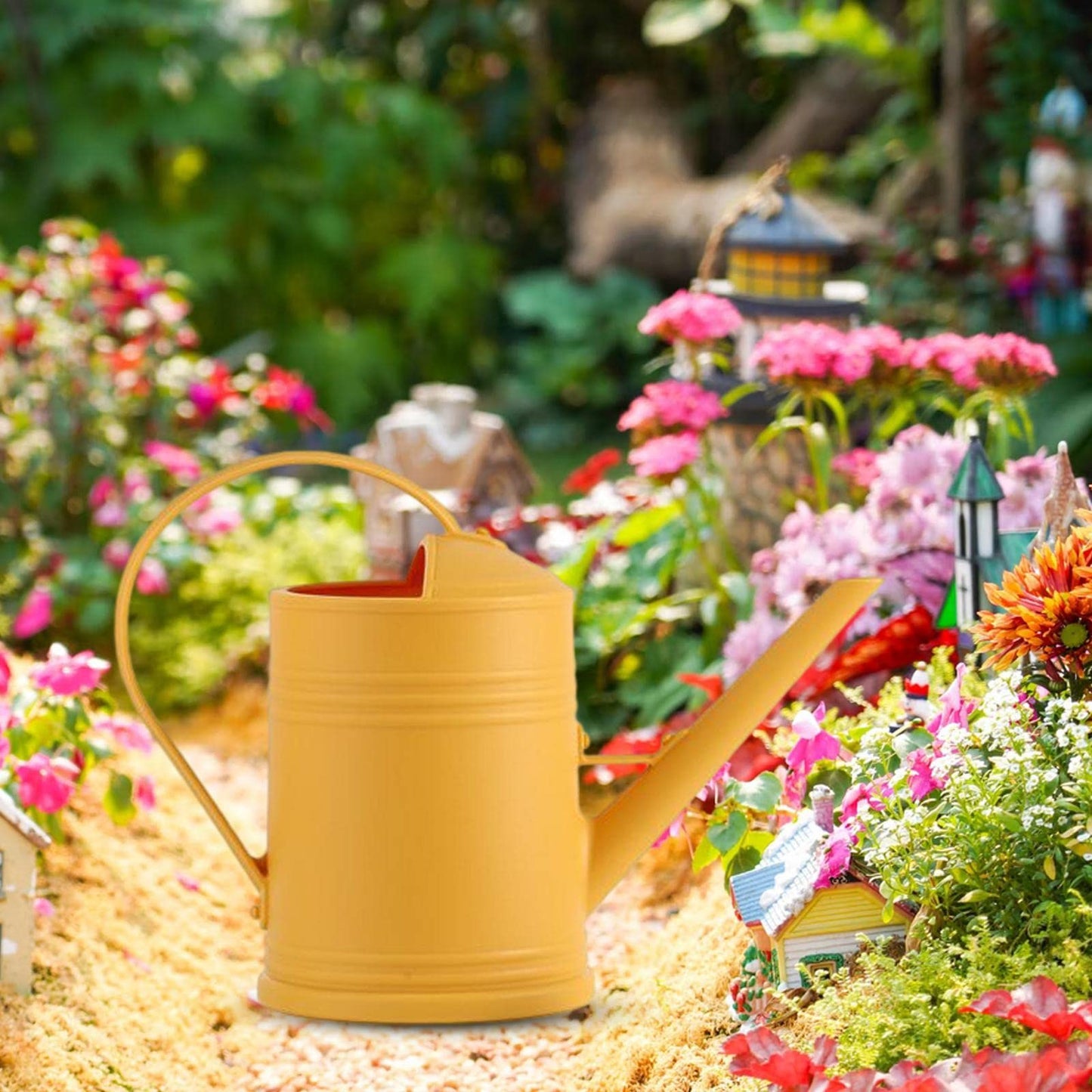 Sharplace Gießkanne Gartengießkanne Blumengießkanne Pflanzengießer aus Kunststoff mit abnehmbarem Zerstäuber und langem Auslauf Ideal für die Gartenbewässerung zu Hause