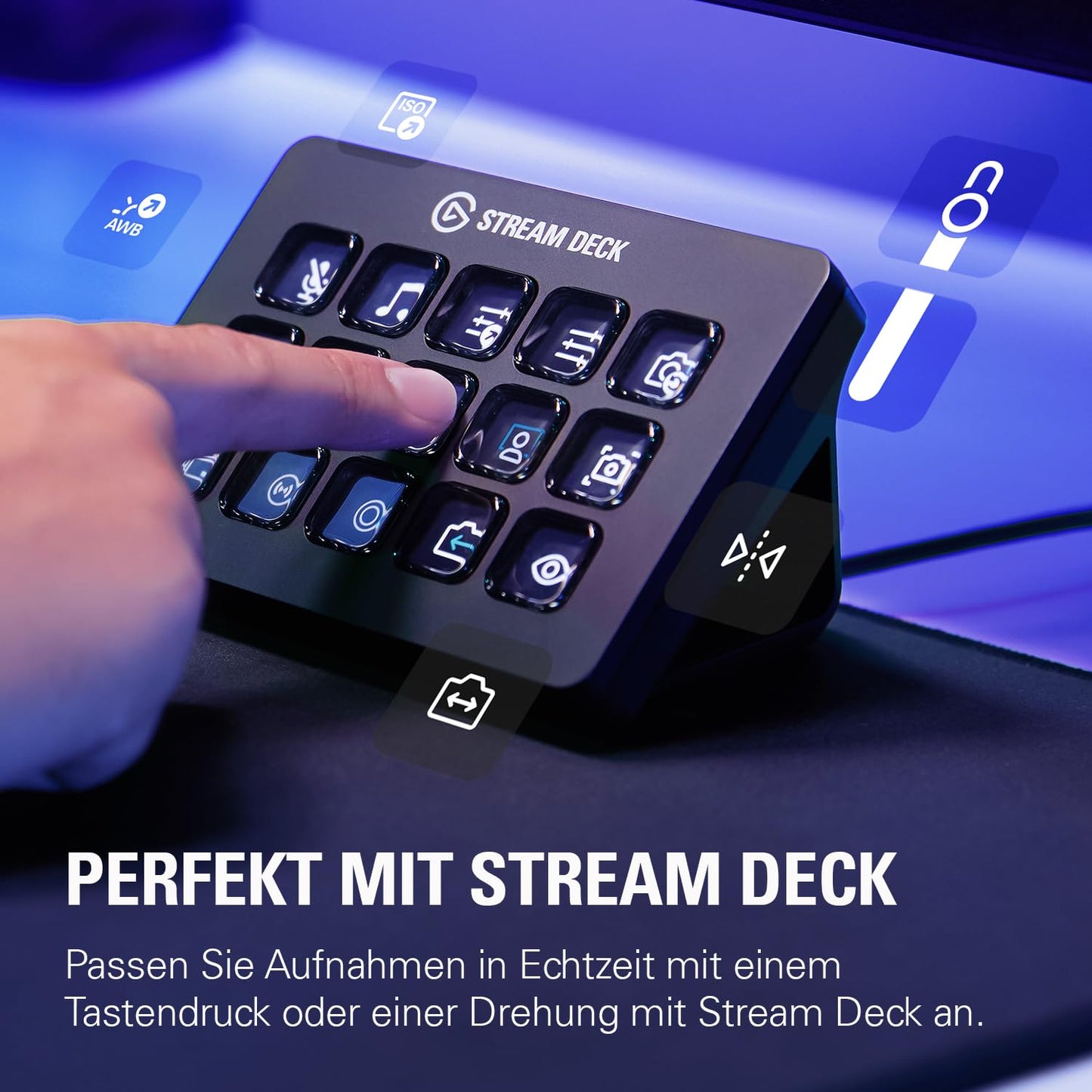 Elgato Facecam MK.2 – Erstklassige Full-HD-Webcam für Streaming, Gaming, Videokonferenzen, Aufnahme, HDR-fähig, Sony Sensor, Schwenken/Neigen/Zoomen – kompatibel mit OBS, Zoom, Teams etc., für PC/Mac