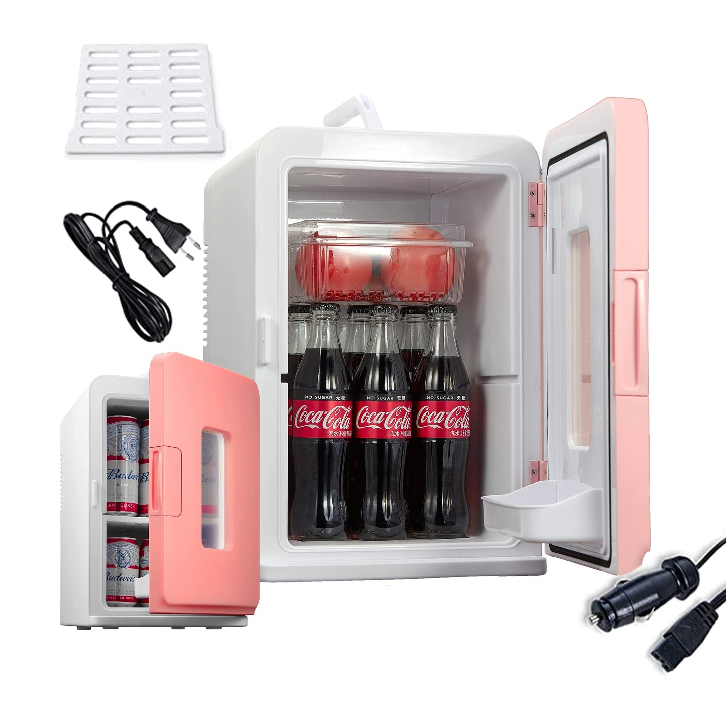 NORTHCLAN Mini Fridge for Room 15 L, with 220 V AC/12 V DC for Car and Home Use, Portable Fridge and Heating Fridge Perfect for Drinks, Cosmetics, Snacks, Max & Eco Mode, Black