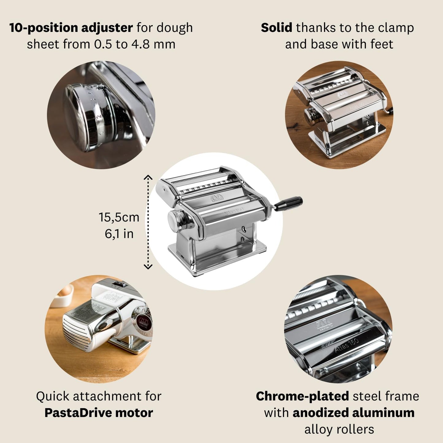 Marcato Classic Nudelmaschine Atlas 150