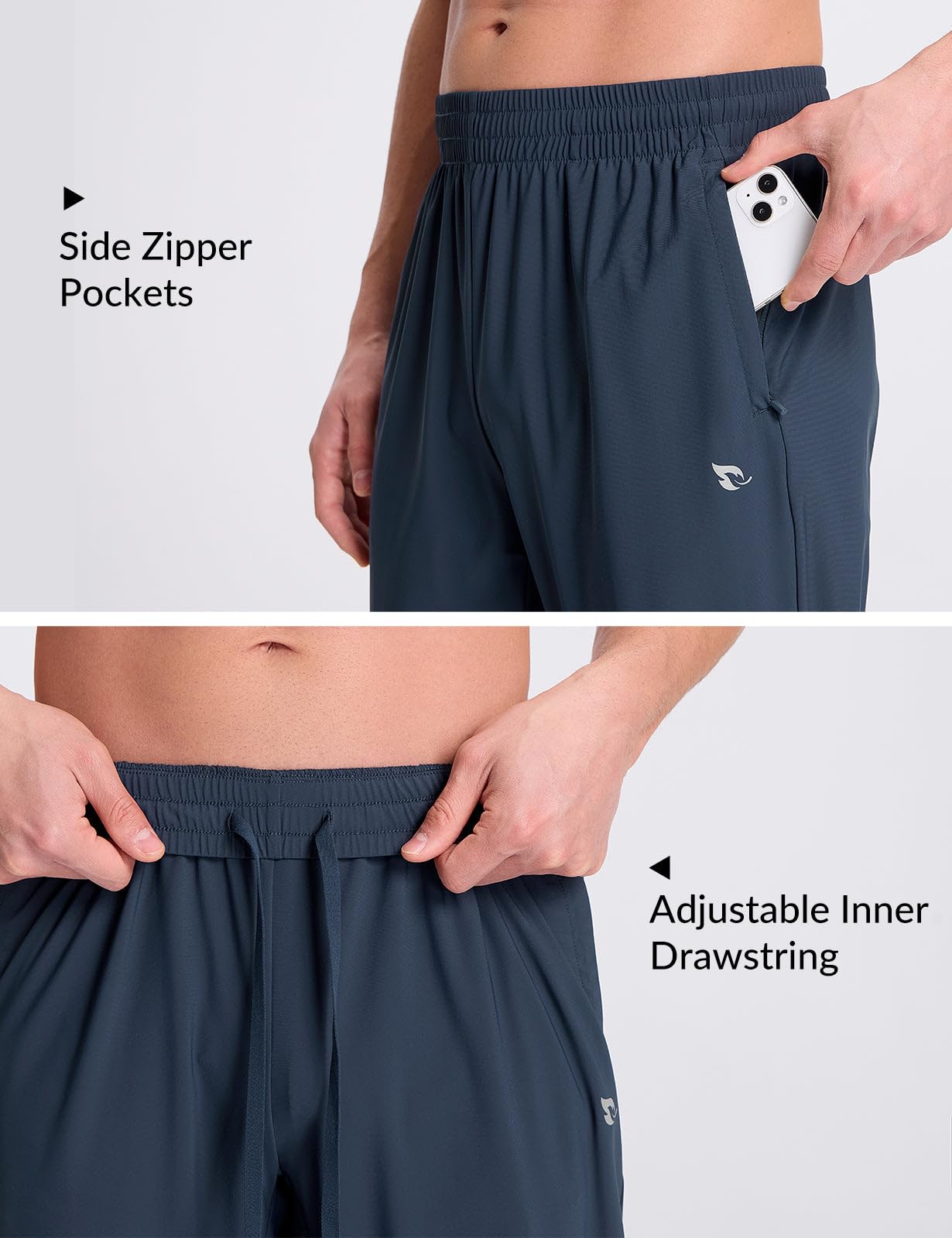 Baleaf Men’s Quick-Dry Joggers – Lightweight Nylon Running Pants